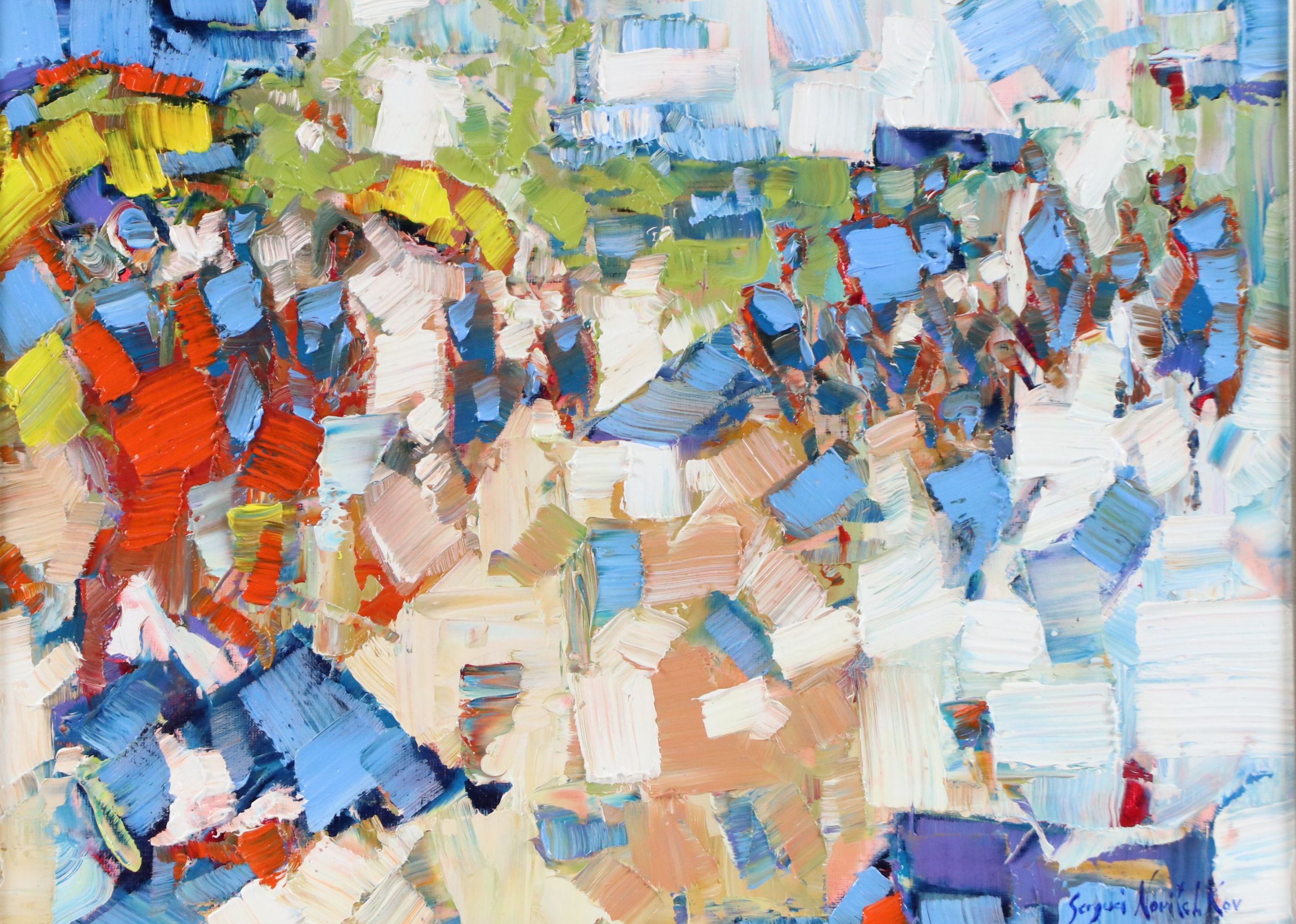 Serguei Novitchkov Oil Painting "Beach Day Dynamics," 2025