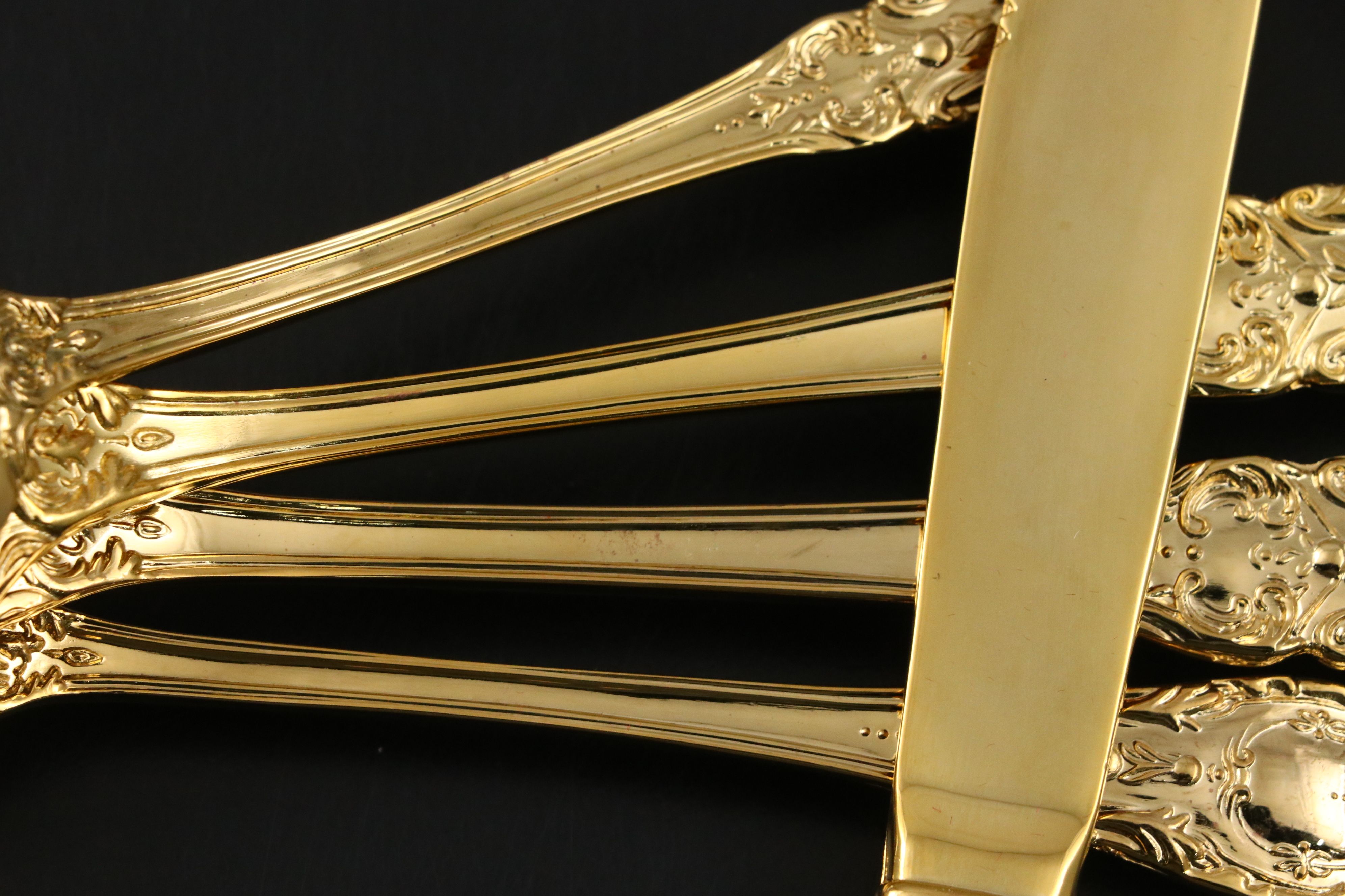 Signature Collection "Rose" Gold Finish Flatware with Case