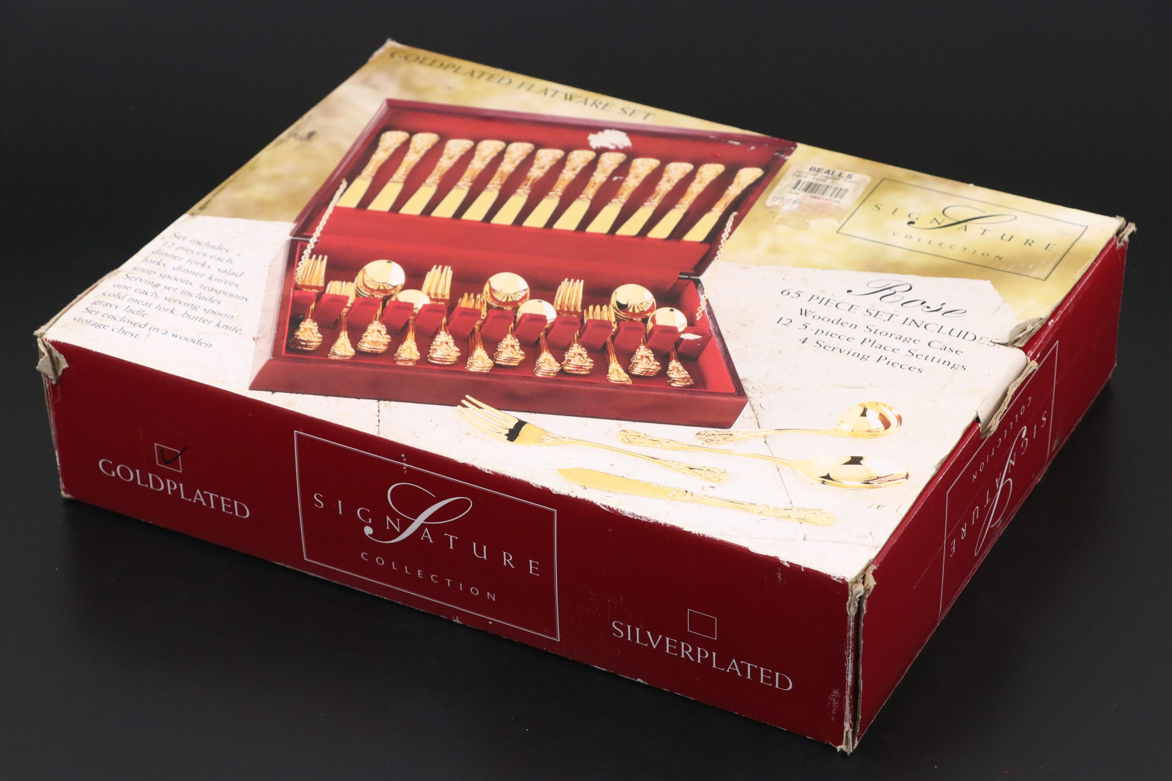 Signature Collection "Rose" Gold Finish Flatware with Case