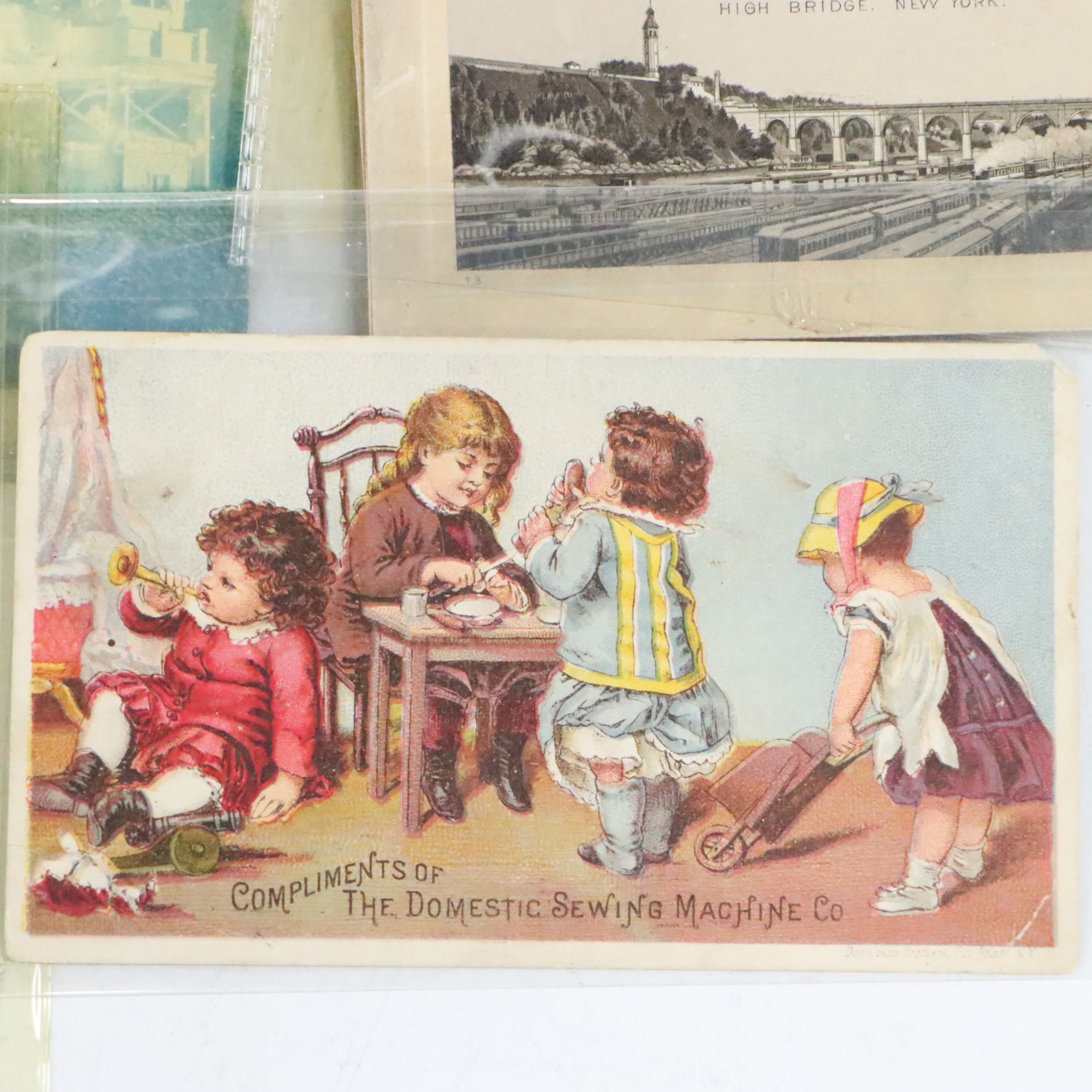 Ohio Victorian Era Advertising Trade Cards with Other Antique Ephemera