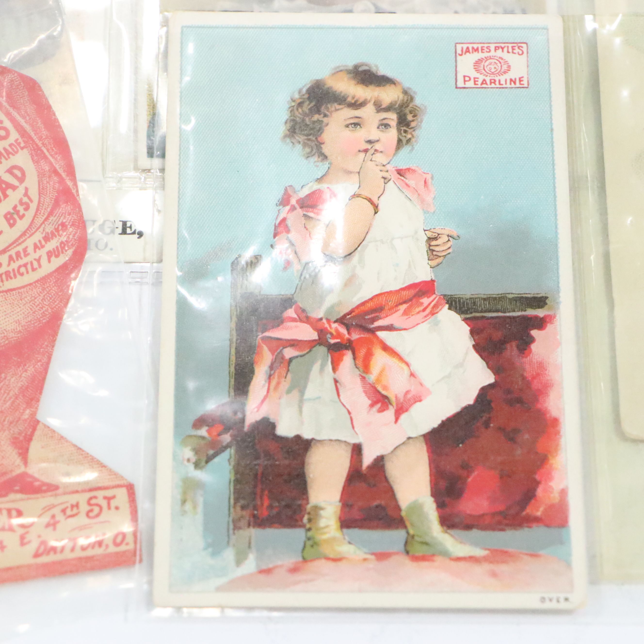 Ohio Victorian Era Advertising Trade Cards with Other Antique Ephemera