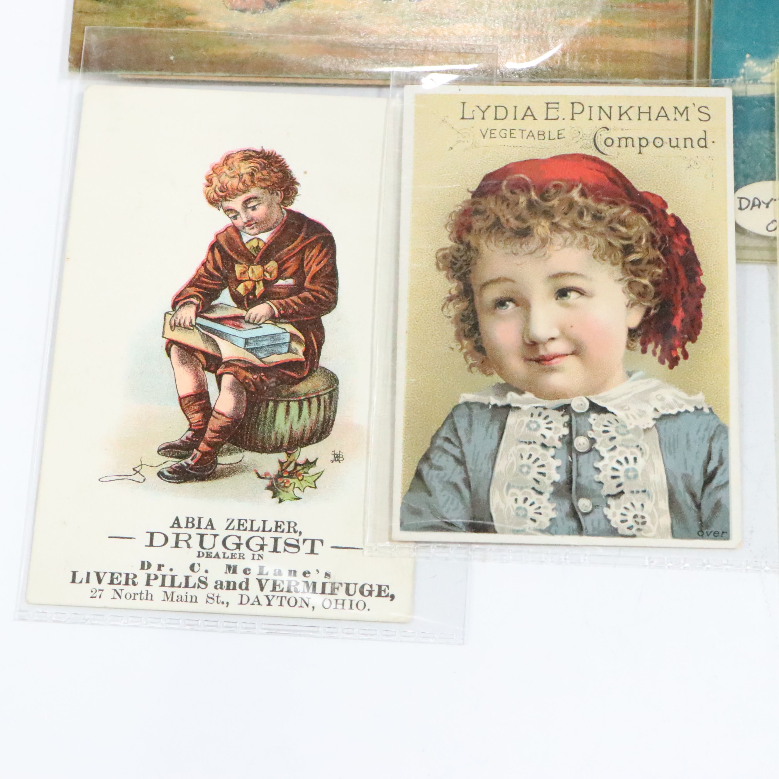 Ohio Victorian Era Advertising Trade Cards with Other Antique Ephemera