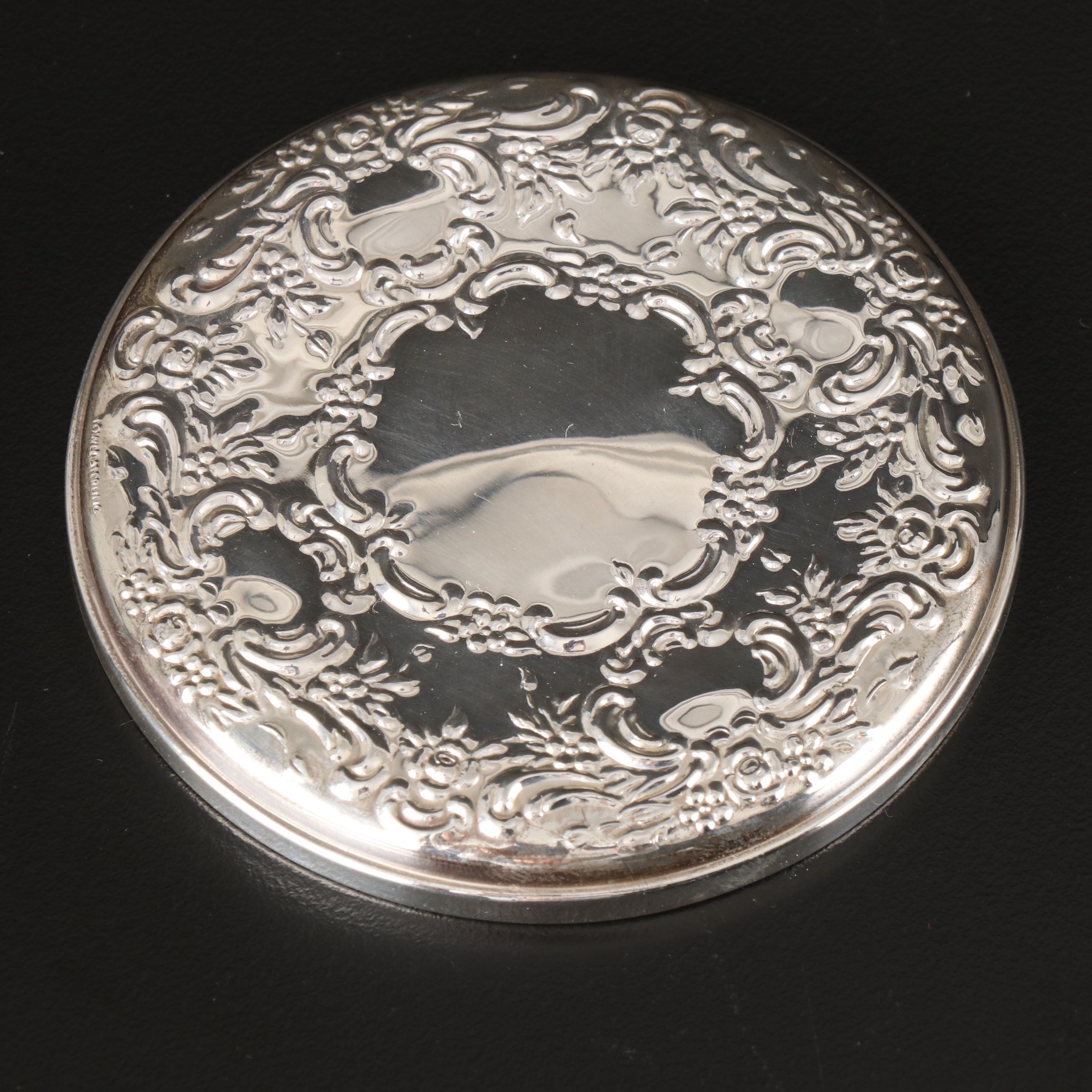 Towle "Beauty Marks" Sterling Silver Purse Mirror with Cosmetic Brushes