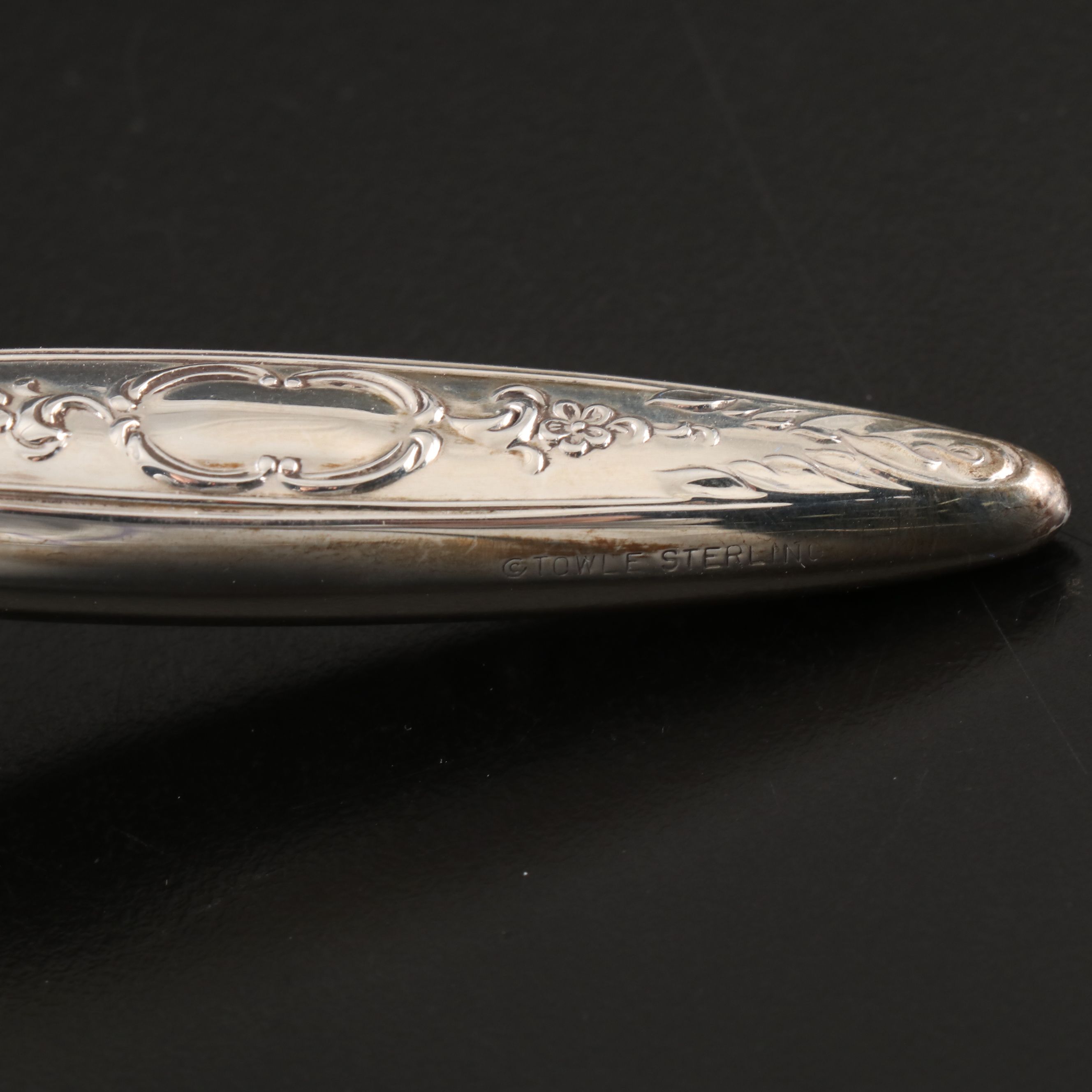 Towle "Beauty Marks" Sterling Silver Purse Mirror with Cosmetic Brushes