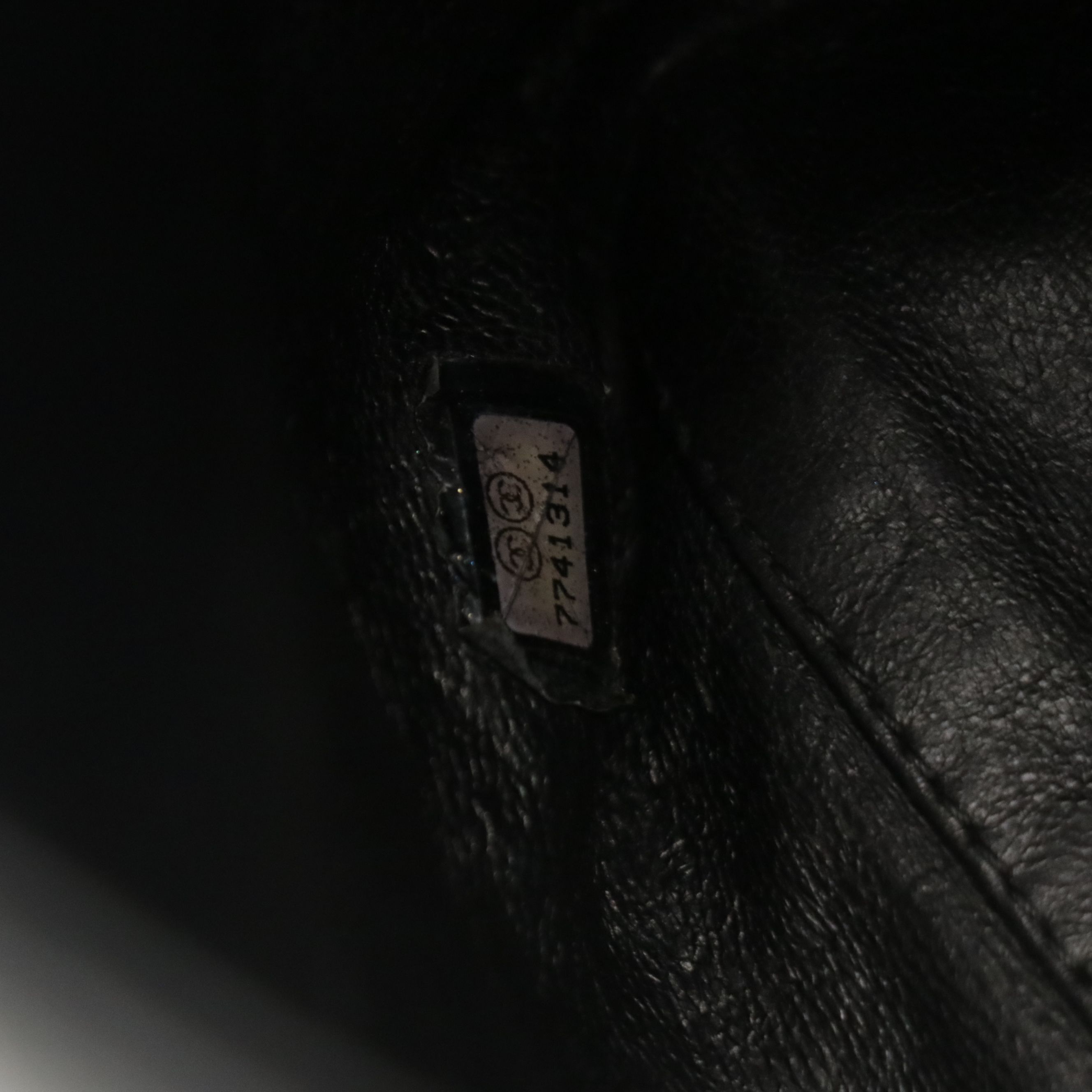 Chanel Kelly Top Handle Bag in Black Quilted Caviar Leather