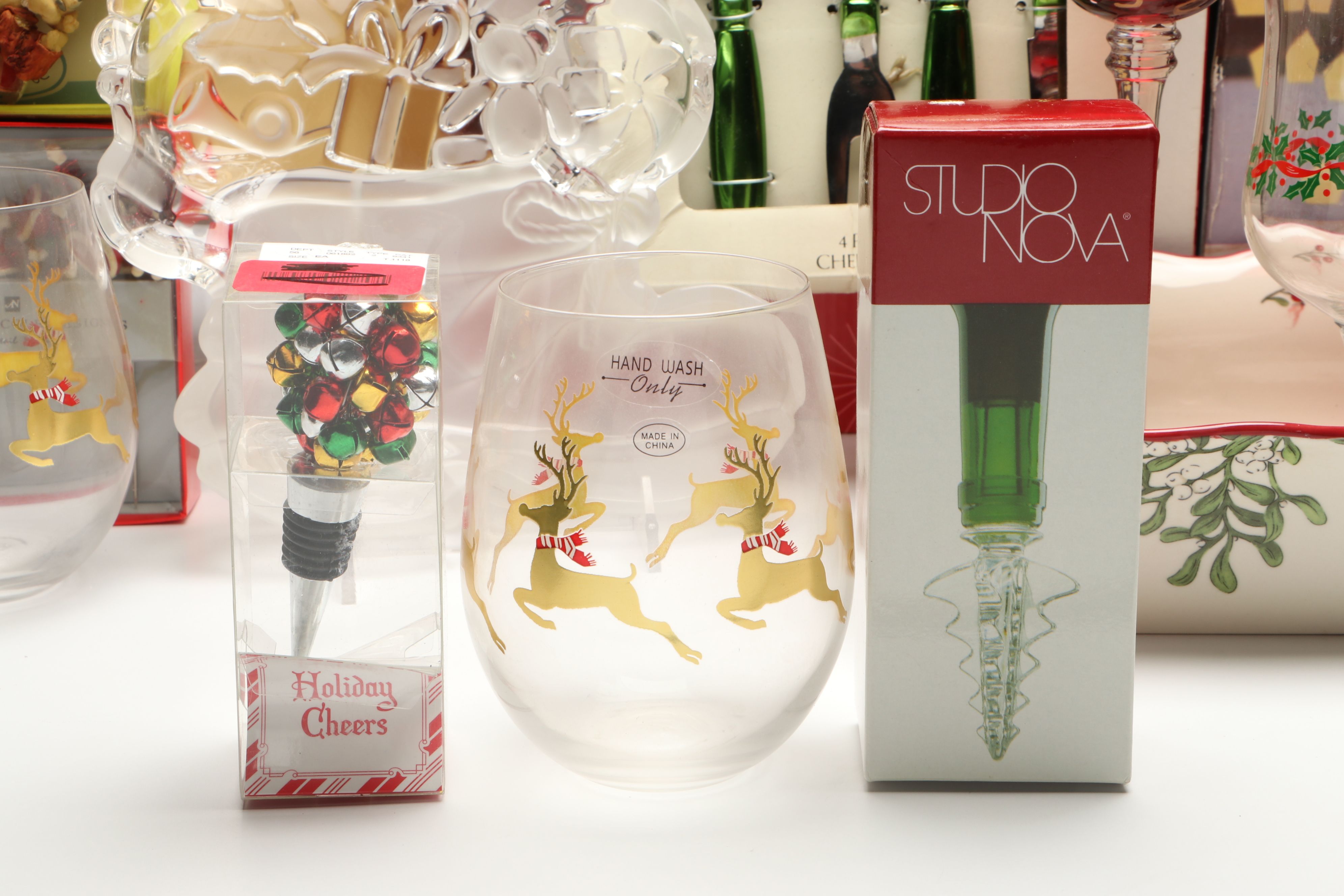 Mikasa "Cheers" Wine Glasses with More Holiday Serveware and Table Accessories