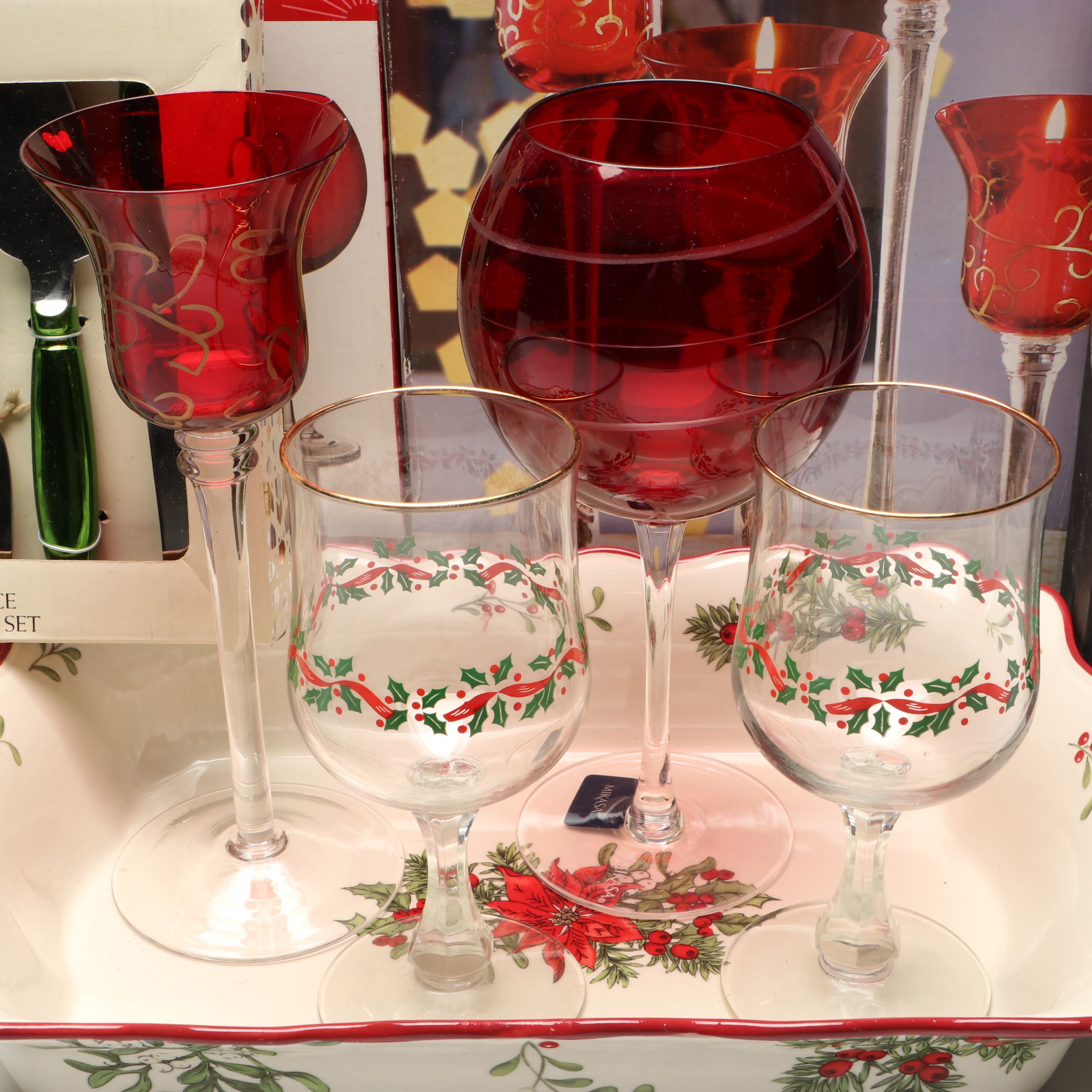 Mikasa "Cheers" Wine Glasses with More Holiday Serveware and Table Accessories