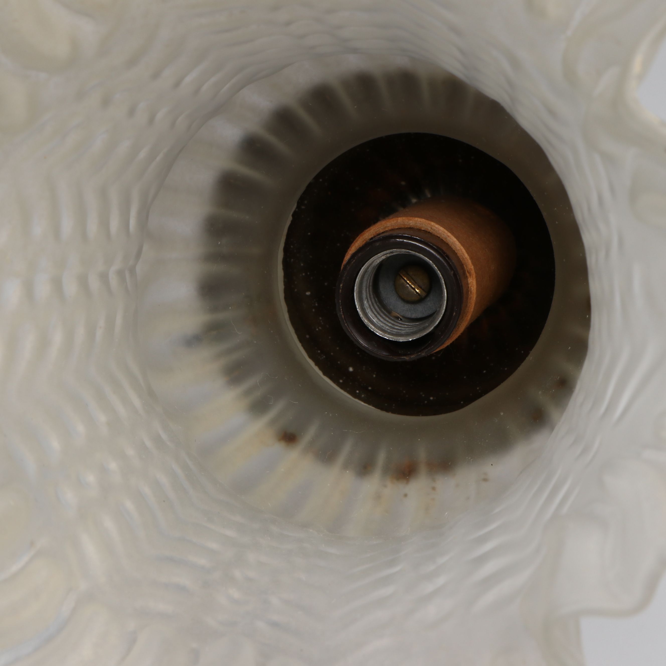 Rococo Revival Style Bronzed Spelter Double Inkwell with Desk Lamp