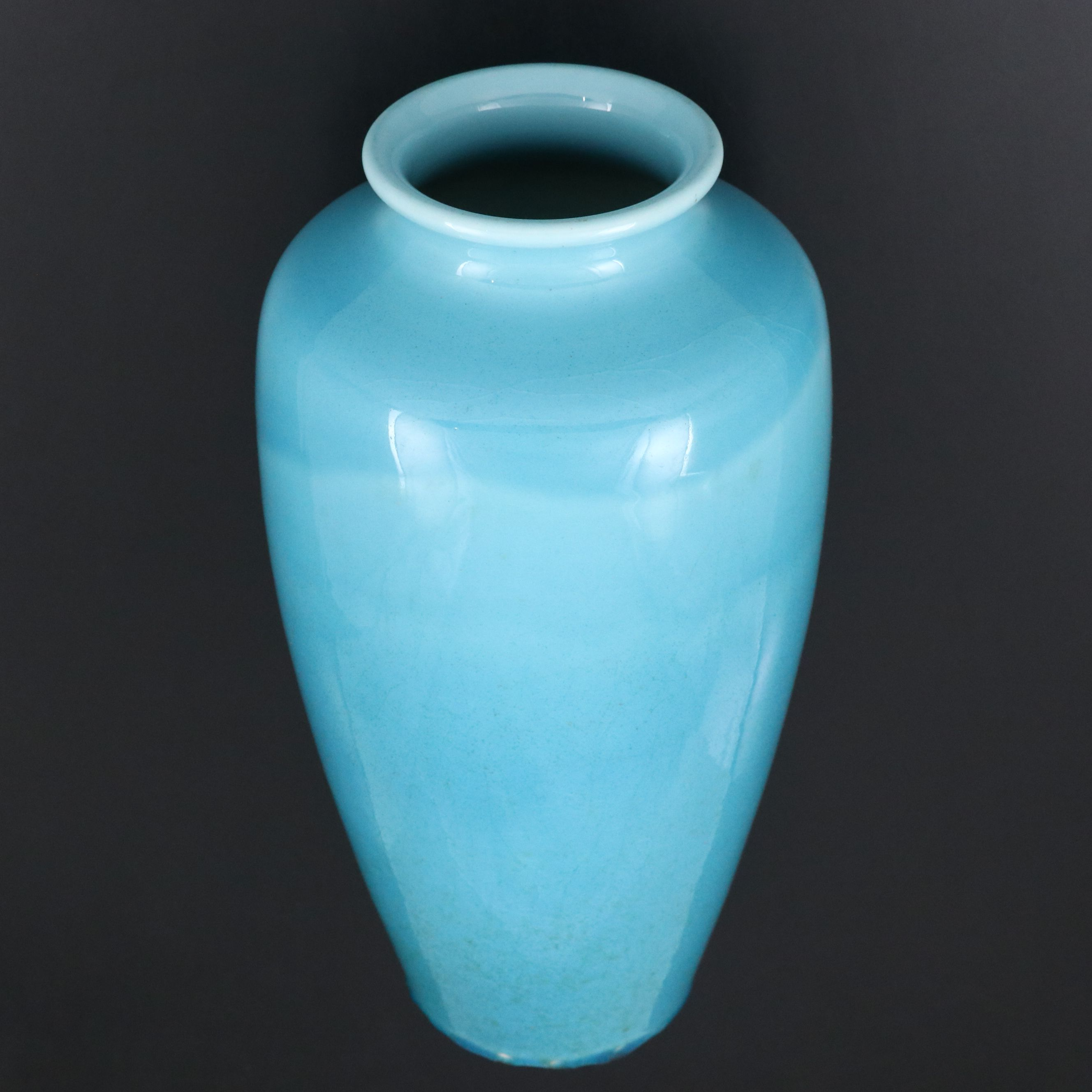 Rookwood Pottery Blue Glazed Production Vase, 1925