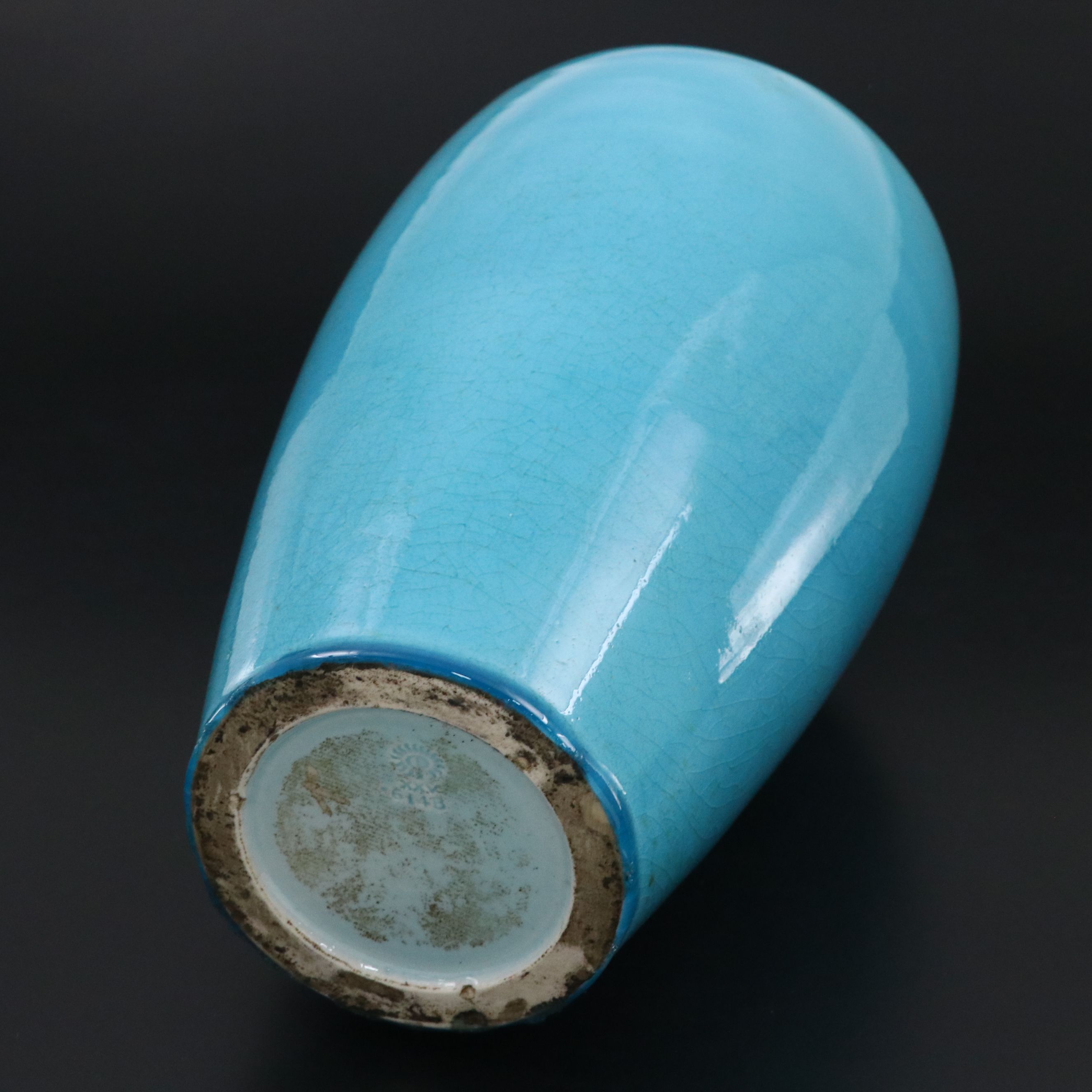 Rookwood Pottery Blue Glazed Production Vase, 1925