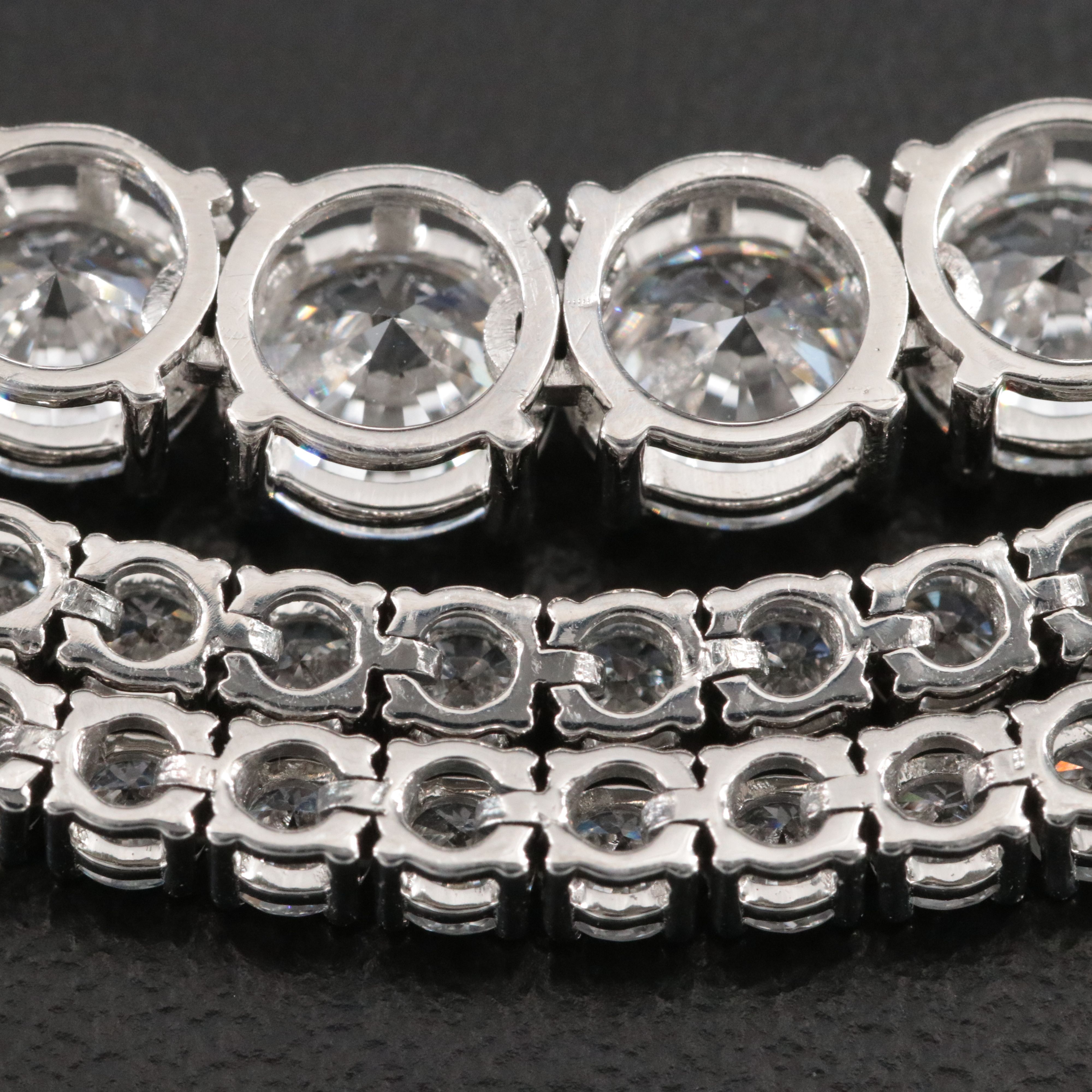 Platinum 25.75 CTW Lab Grown Diamond Riviére Necklace