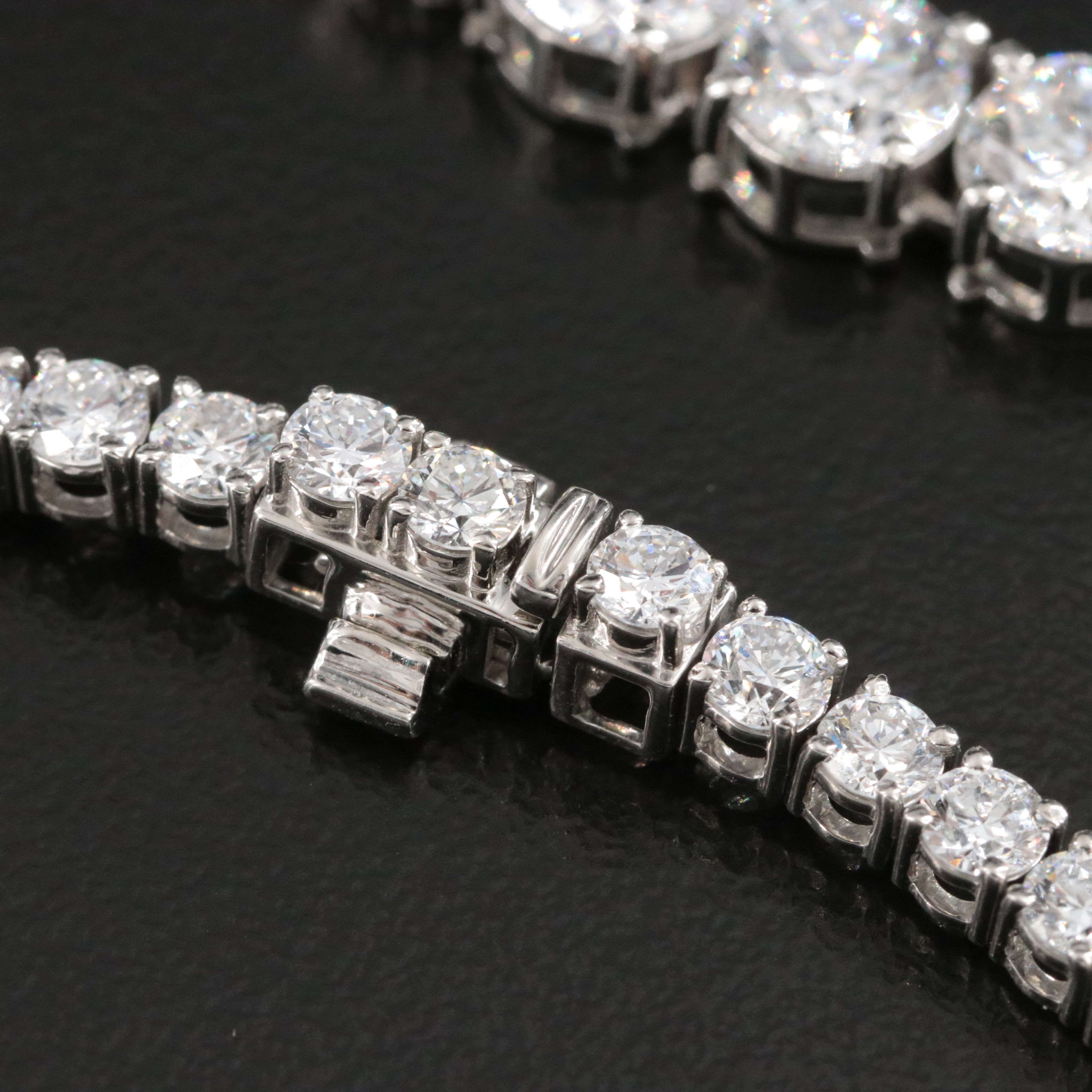 Platinum 25.75 CTW Lab Grown Diamond Riviére Necklace