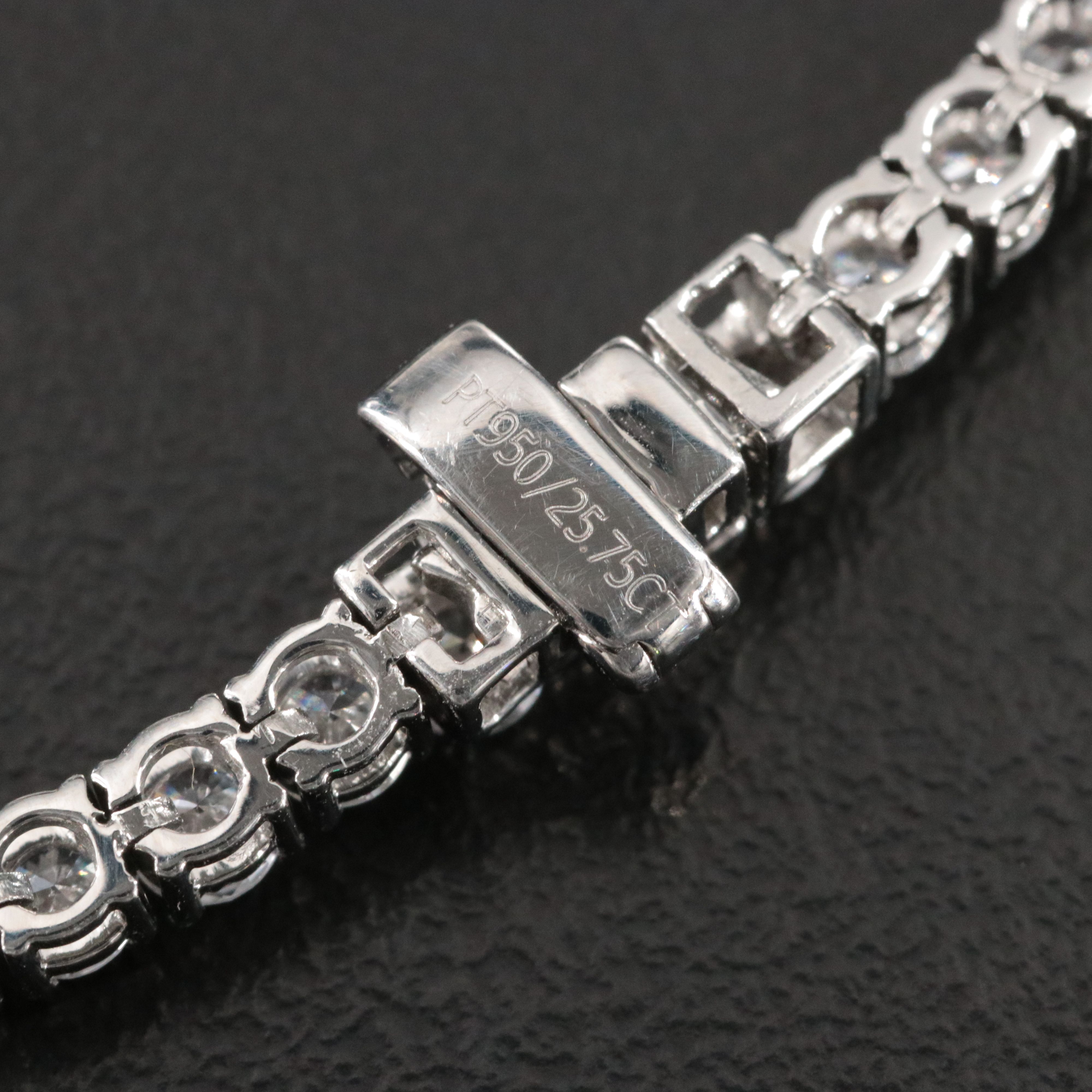 Platinum 25.75 CTW Lab Grown Diamond Riviére Necklace