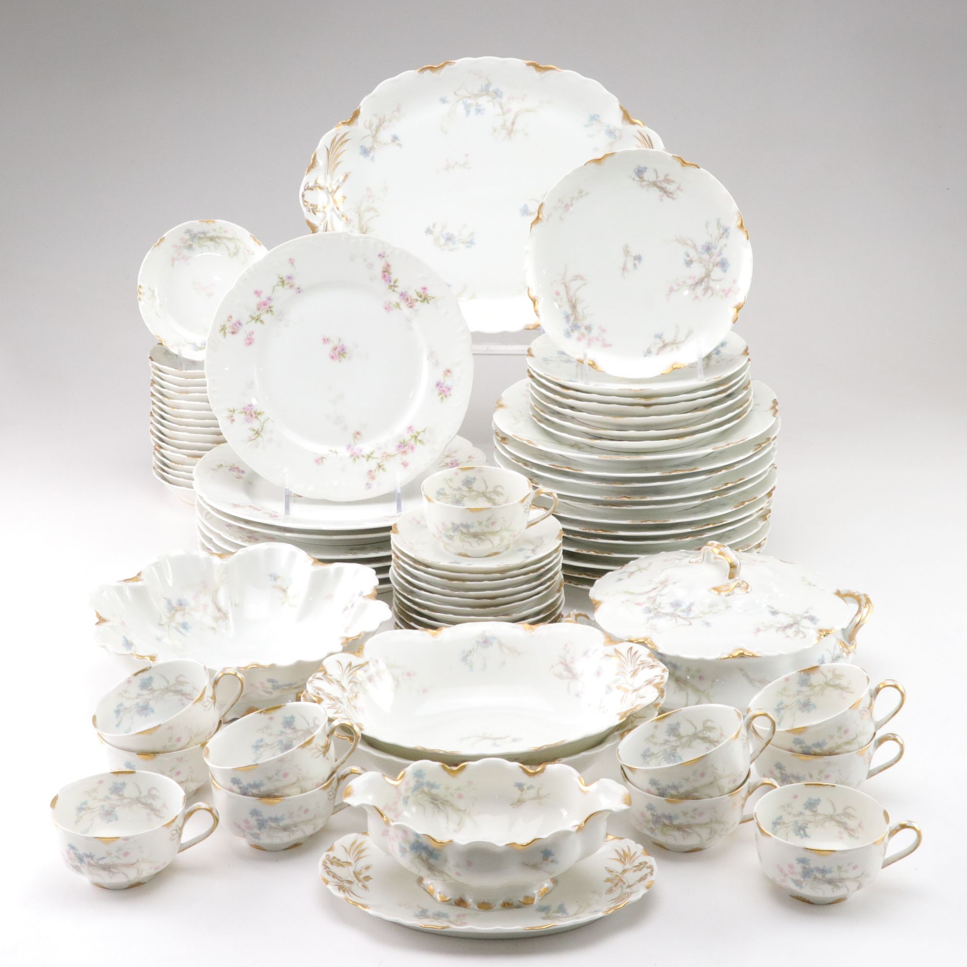 Haviland & Co. Porcelain Plates, Serving Bowls and Other French Dinnerware