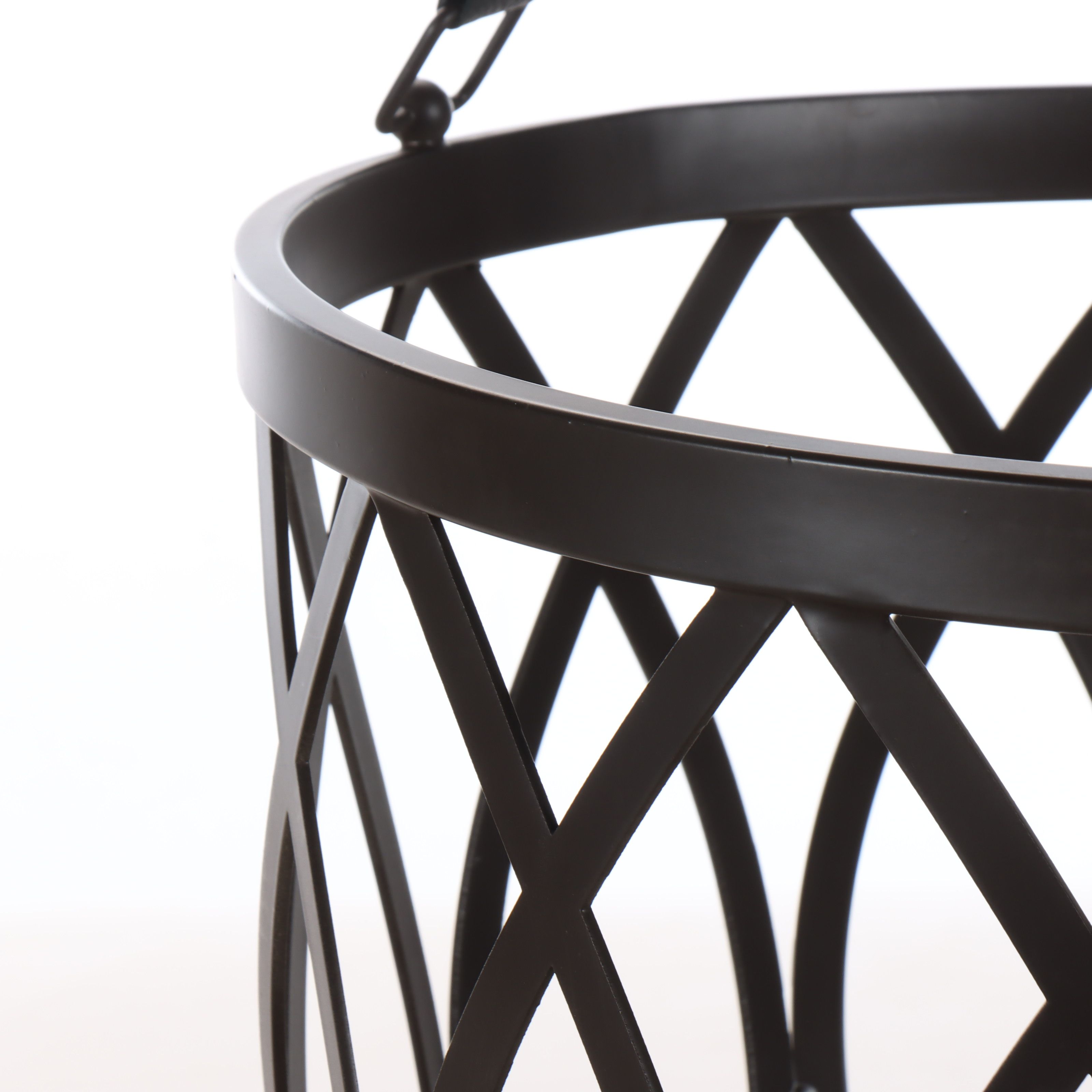 Millennium Bronzed Metal Diamond Cage Pendant