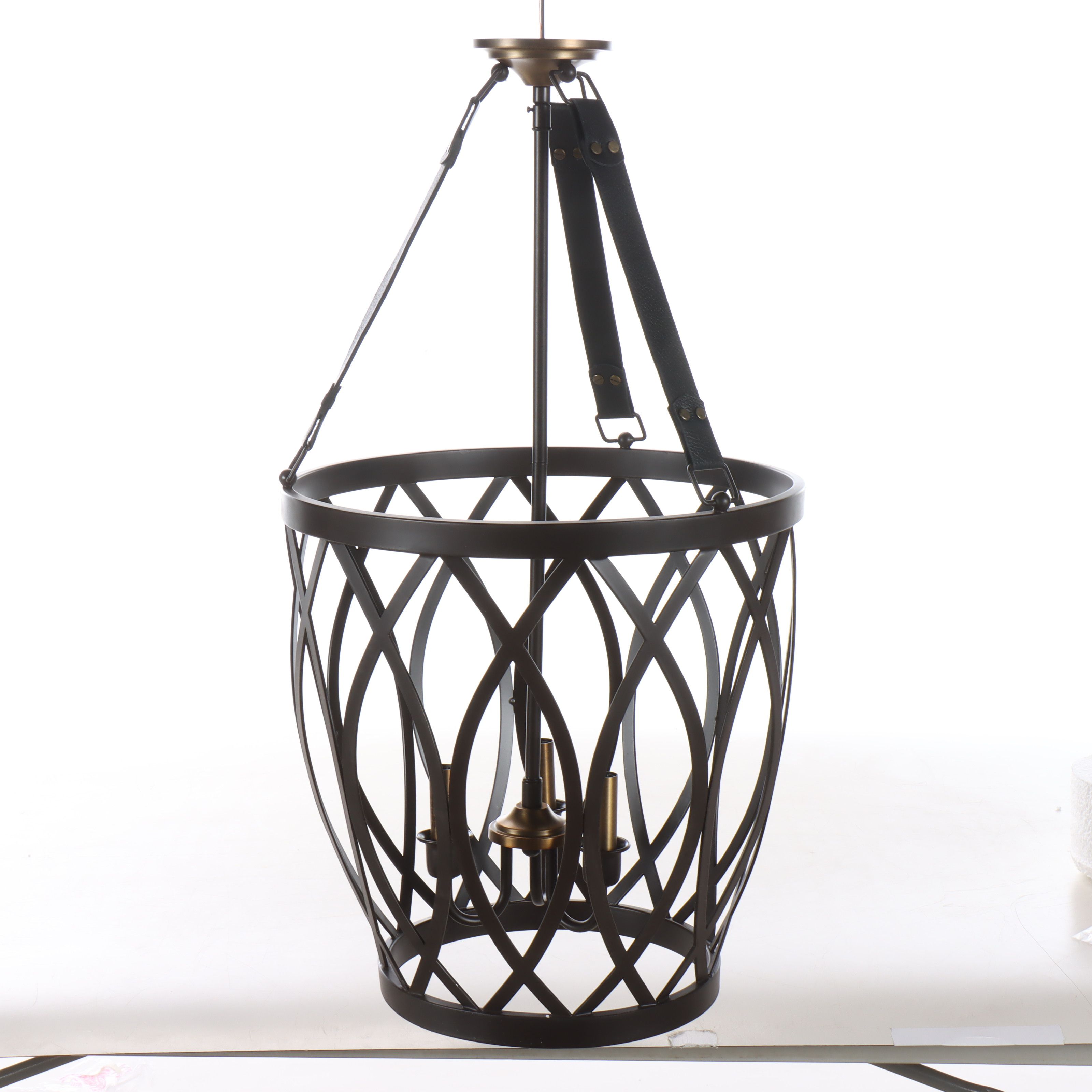 Millennium Bronzed Metal Diamond Cage Pendant