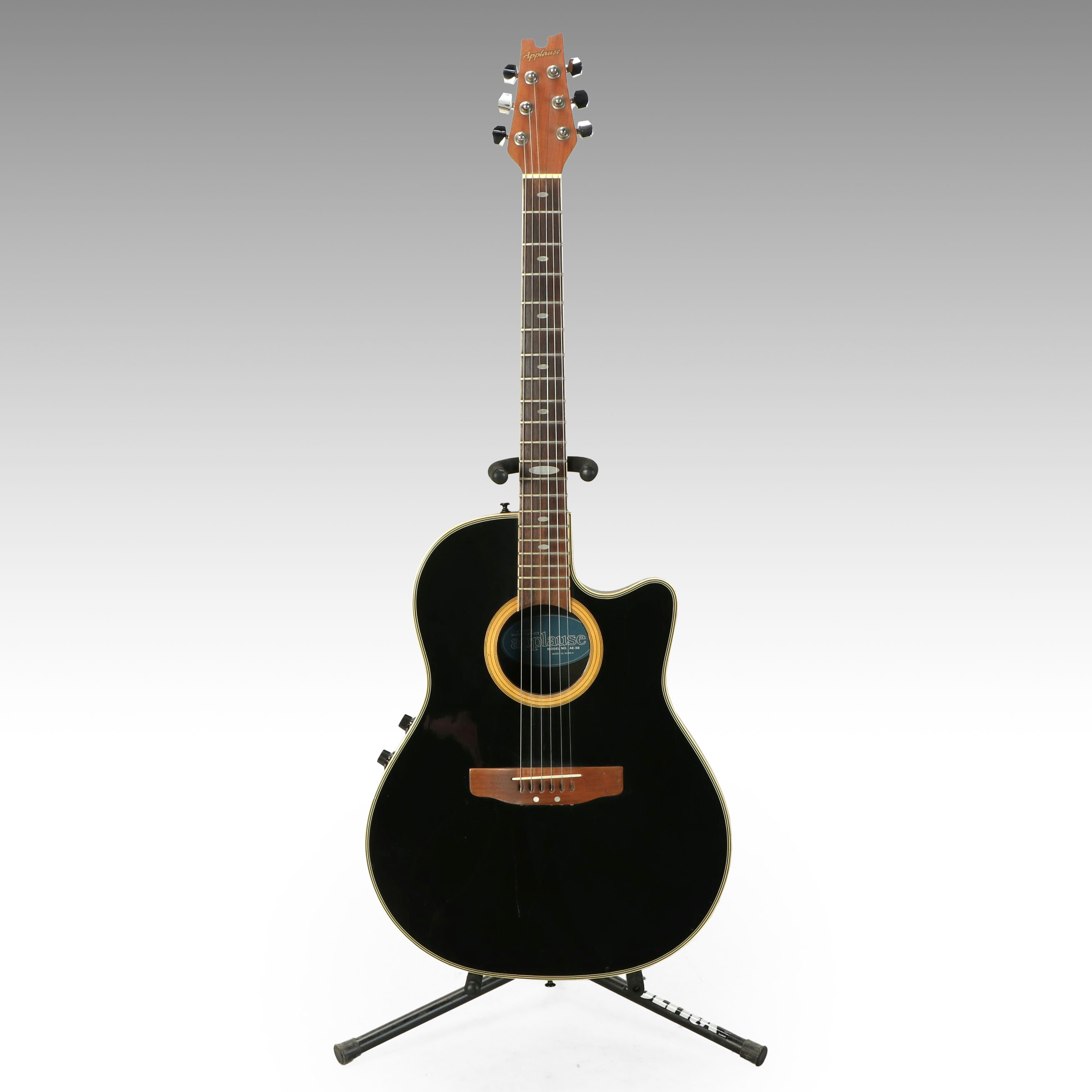 Kaman Music Applause Black Finish Electric Acoustic Guitar