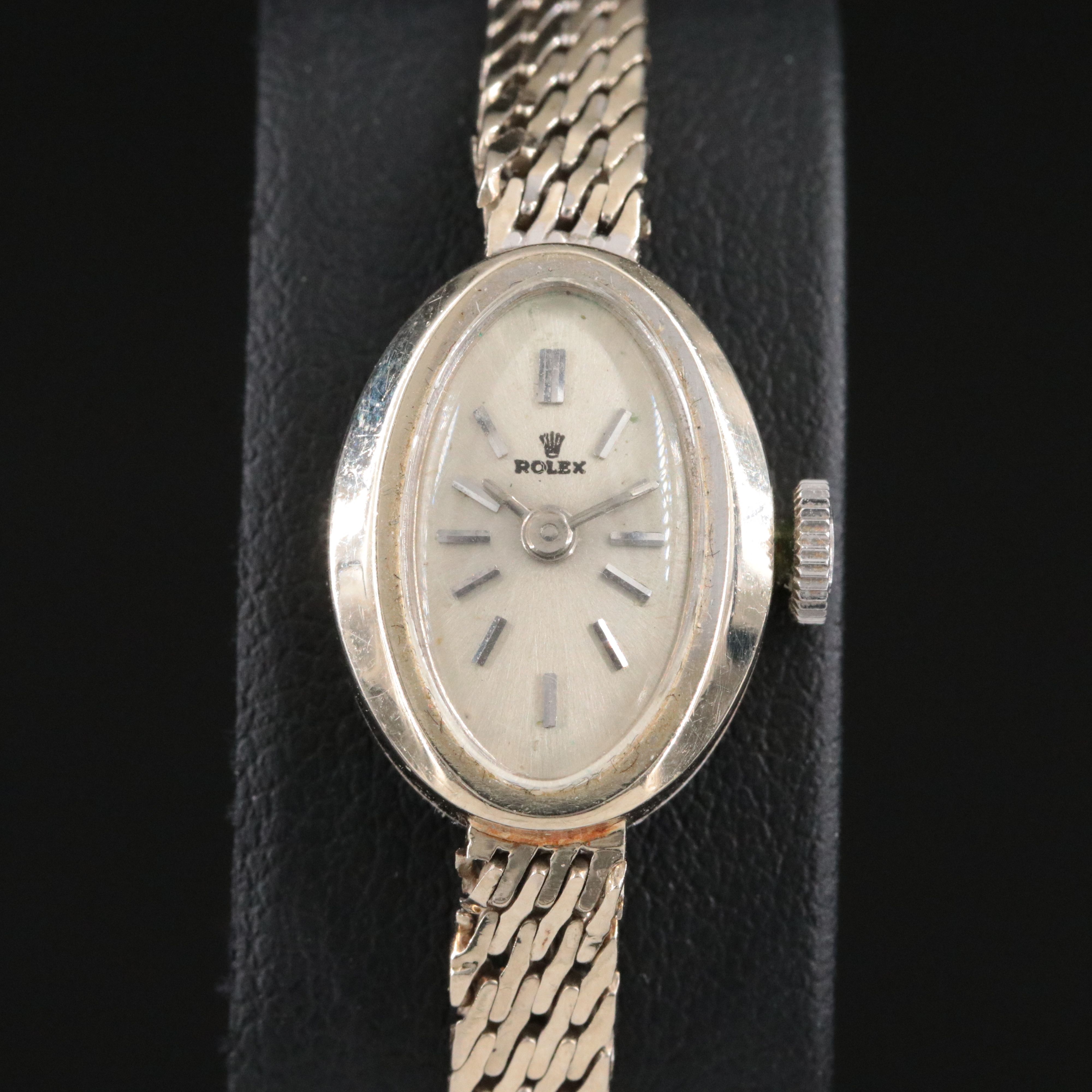 14K Vintage Rolex Stem Wind Custom Bracelet Watch