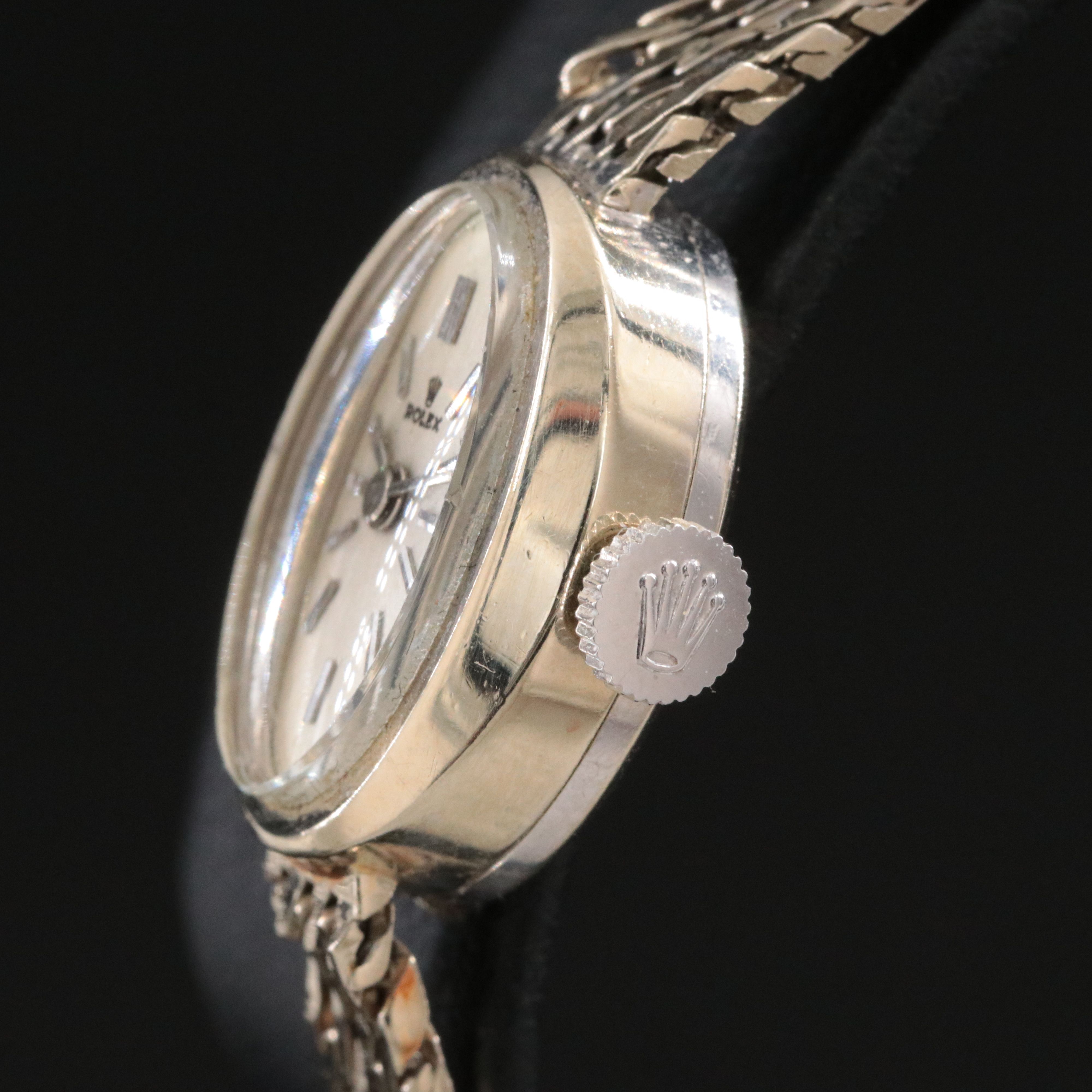 14K Vintage Rolex Stem Wind Custom Bracelet Watch