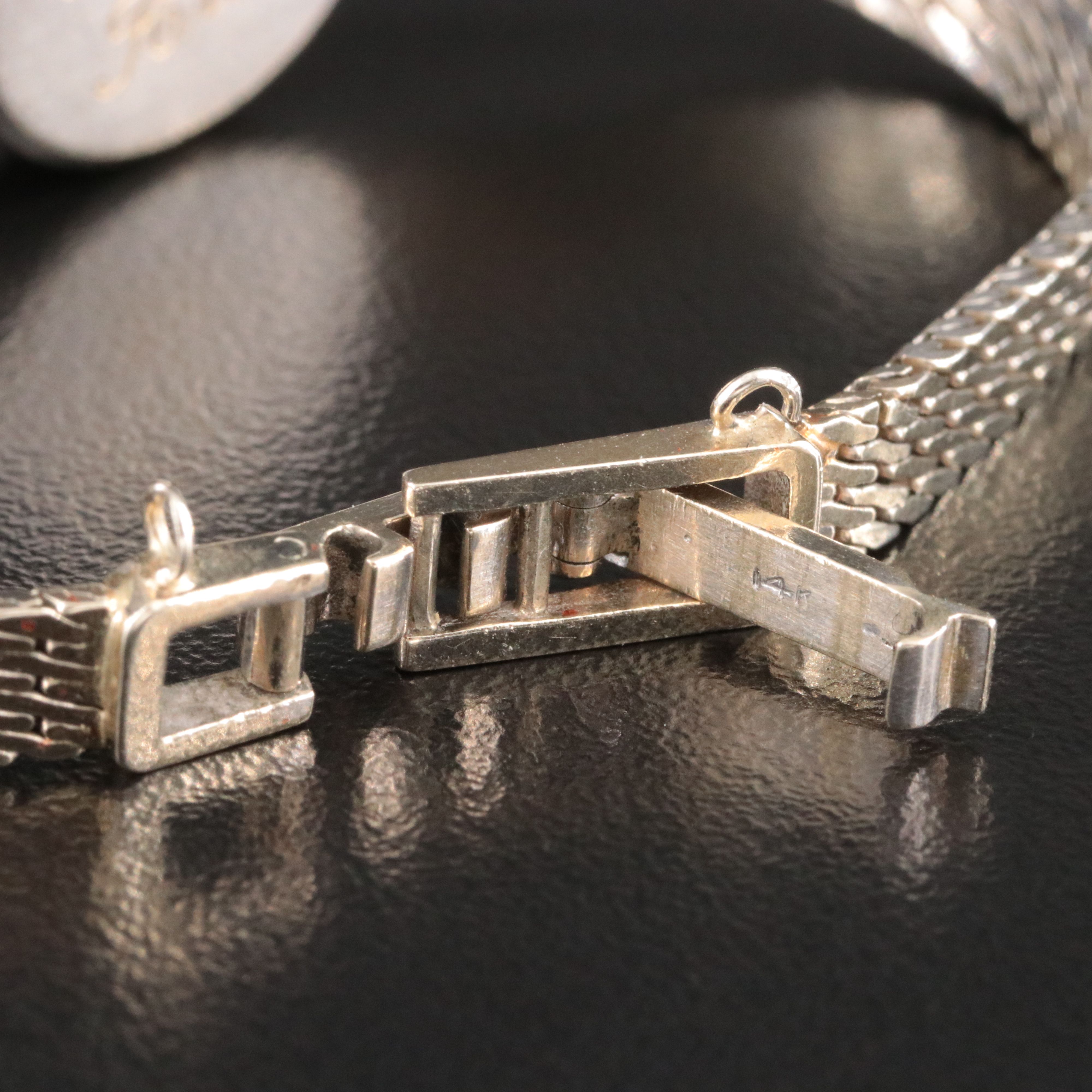 14K Vintage Rolex Stem Wind Custom Bracelet Watch