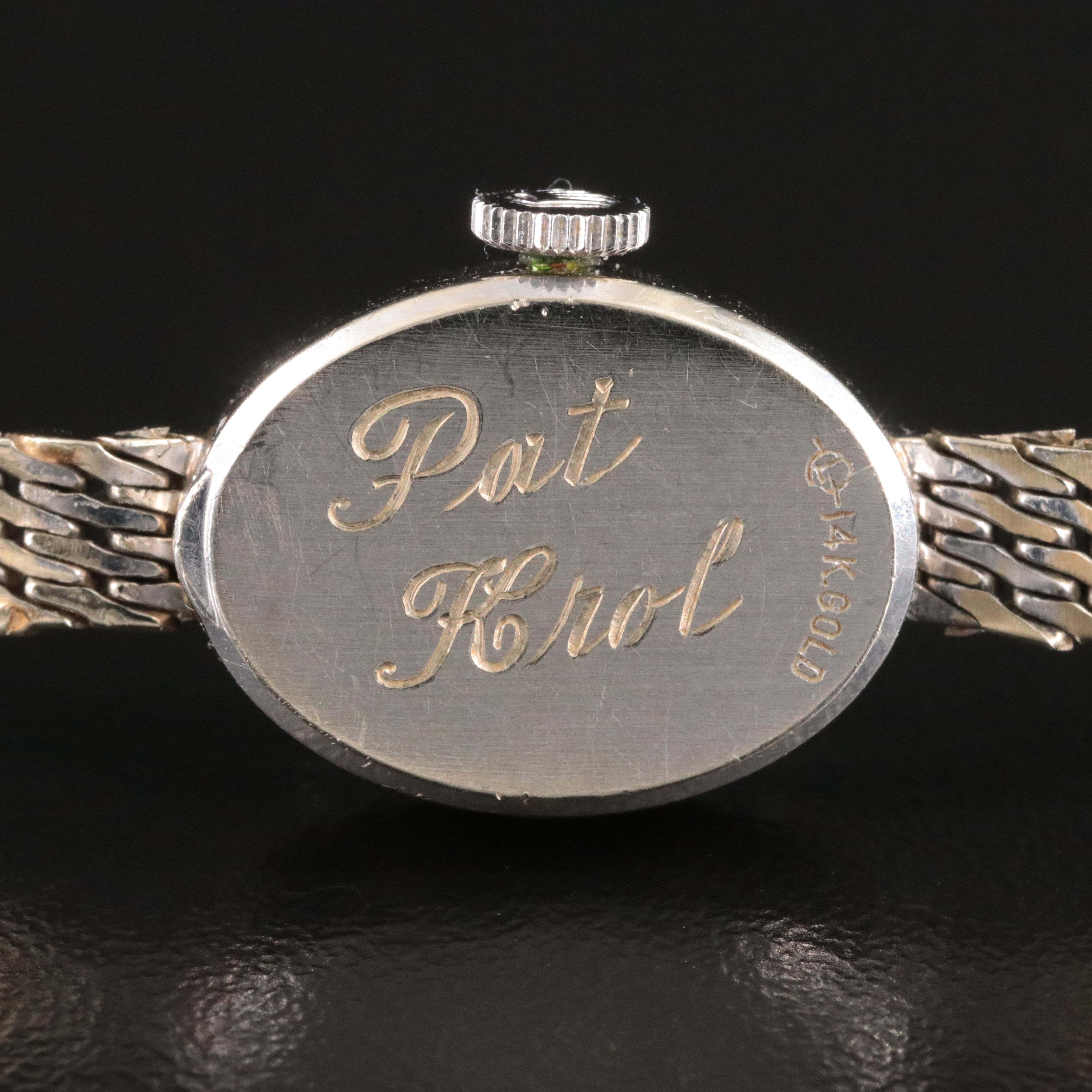 14K Vintage Rolex Stem Wind Custom Bracelet Watch