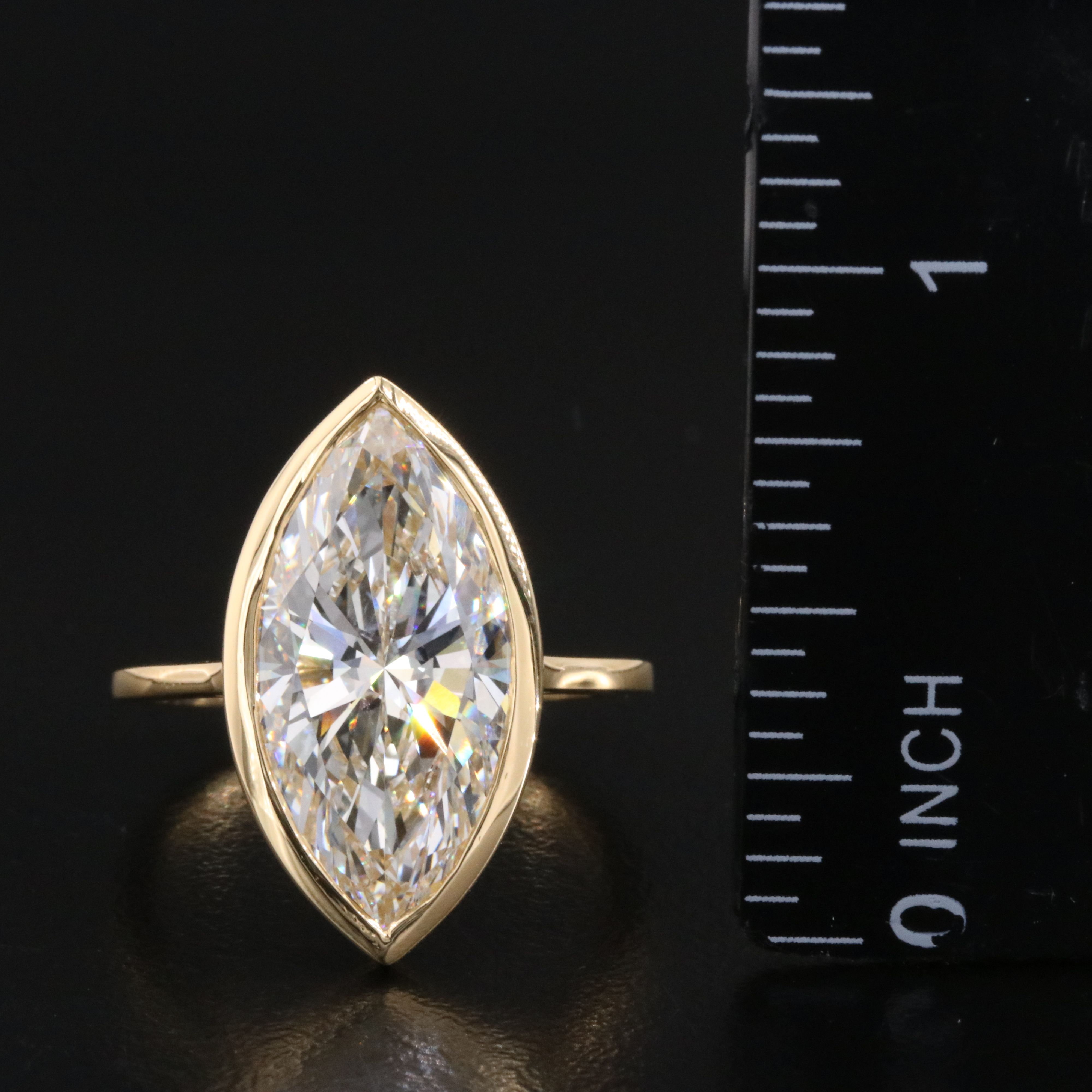 18K 7.00 CT Lab Grown Diamond Solitaire Ring with IGI Report