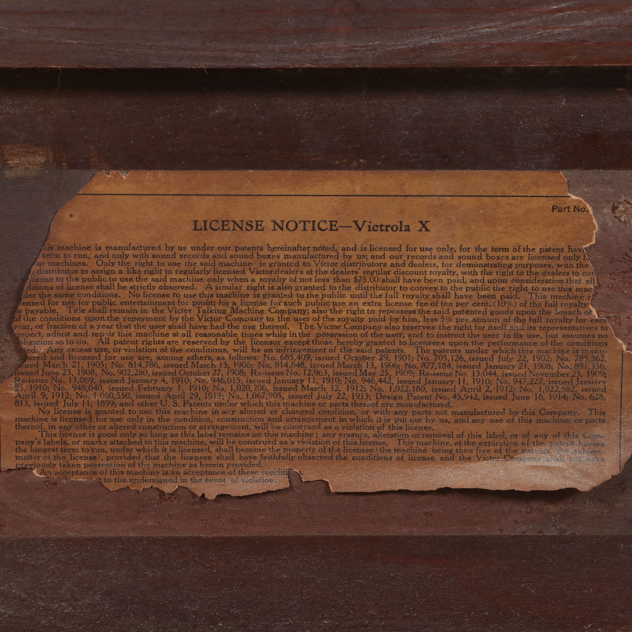 RCA Victor VV-X Enclosed Floor Cabinet Phonograph, circa 1915