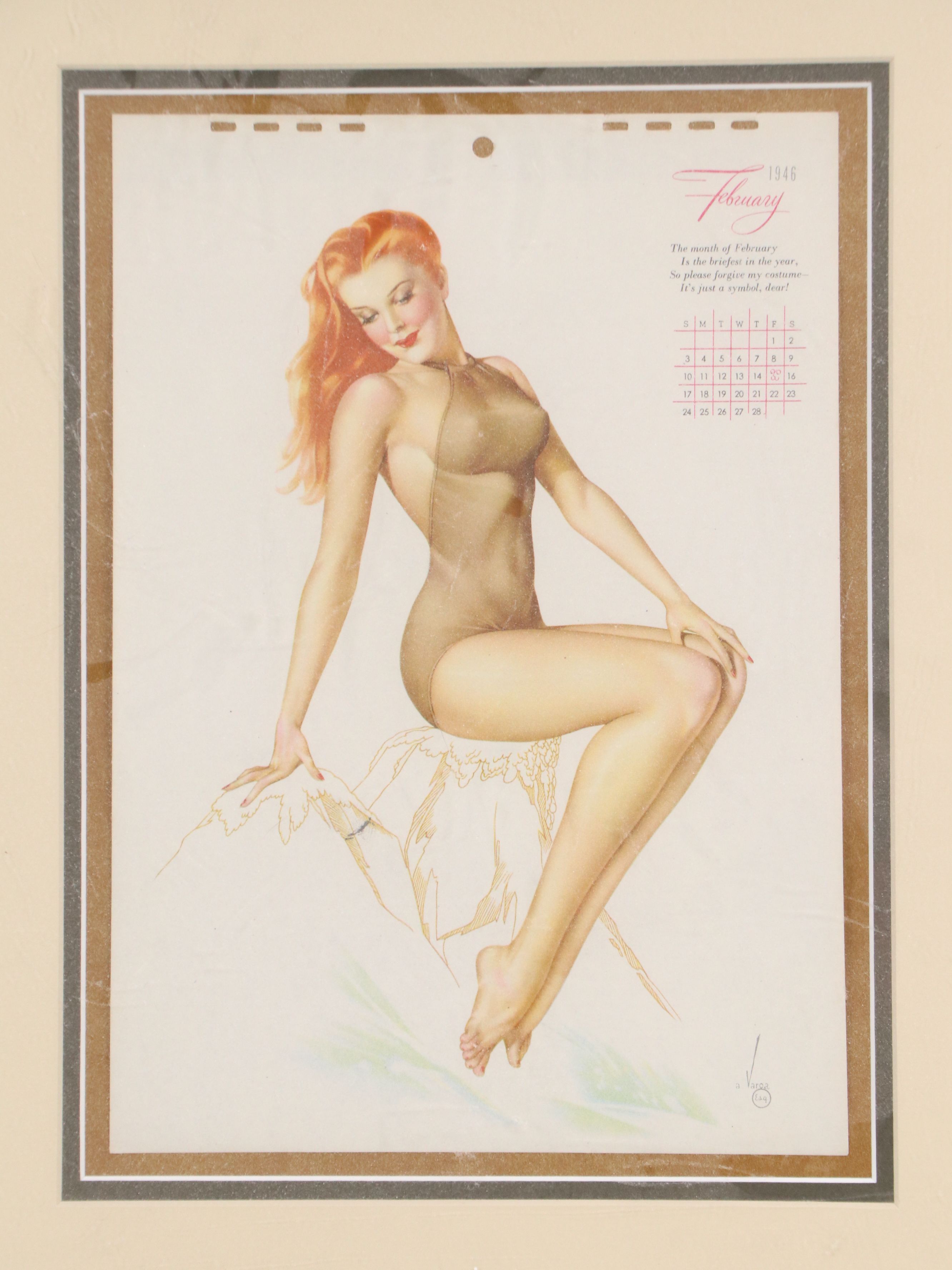 After Alberto Vargas 1946 Pinup Calendar Pages