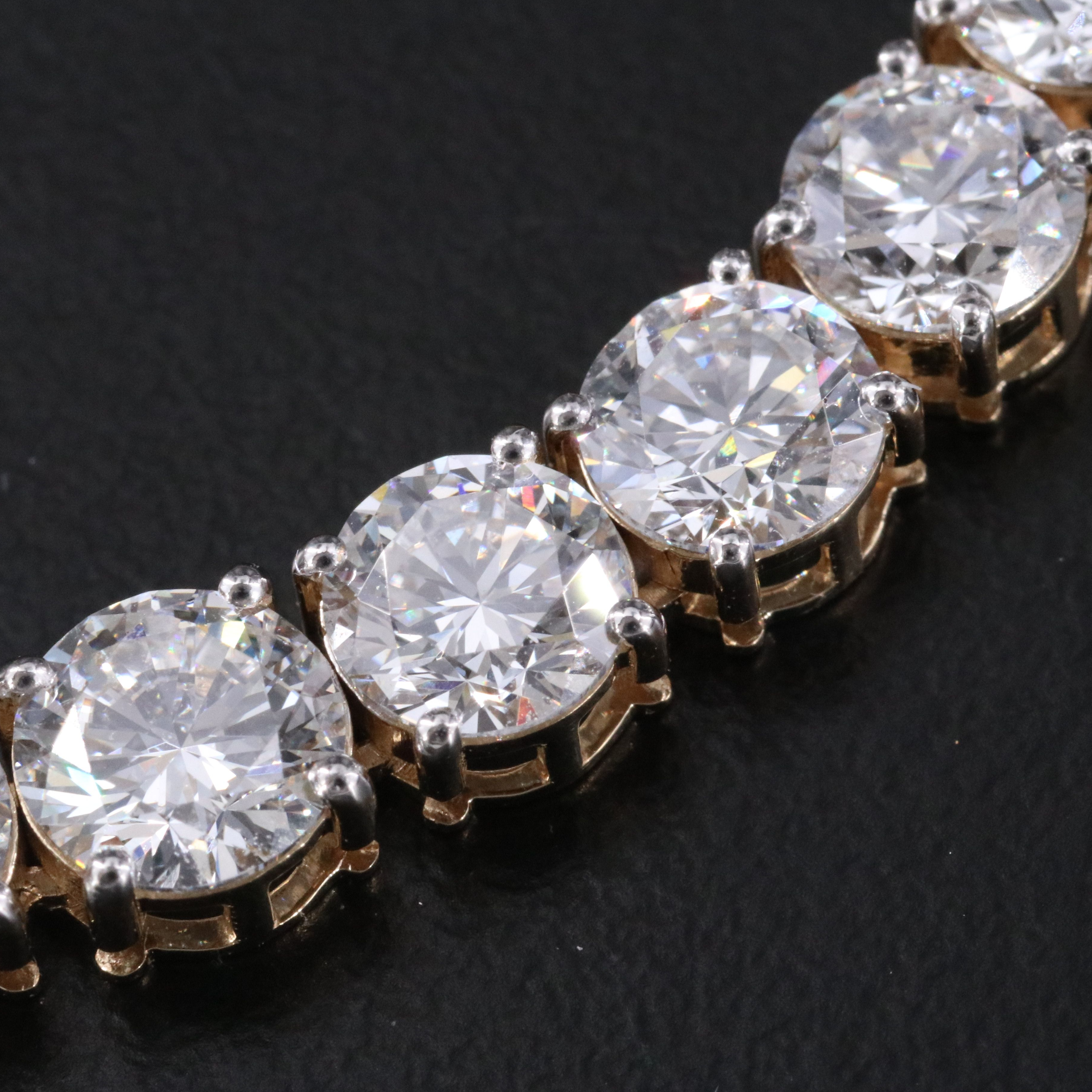 14K 30.57 CTW Lab Grown Diamond Riviére Necklace