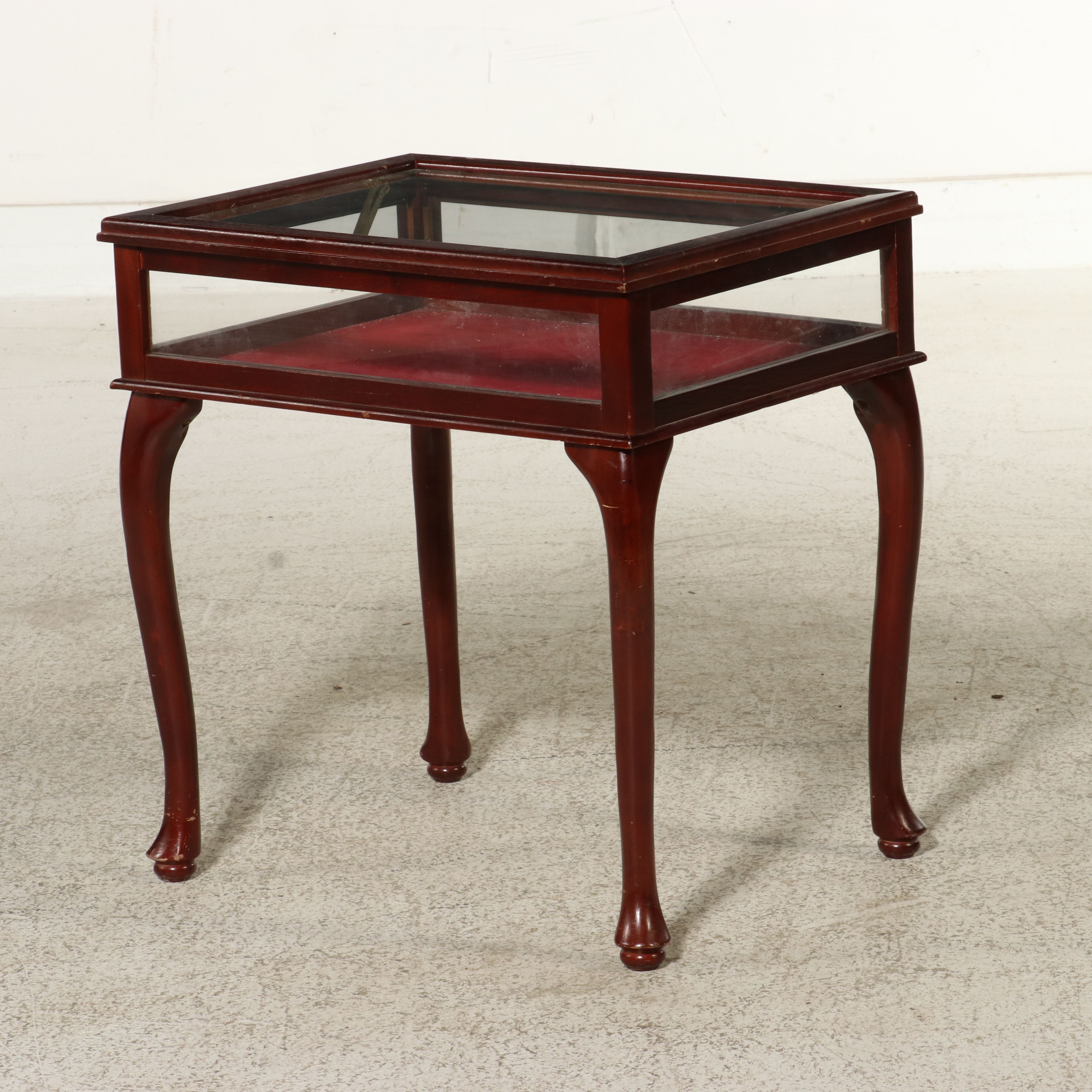 Pair of Queen Anne Style Mahogany Bijouterie Tables