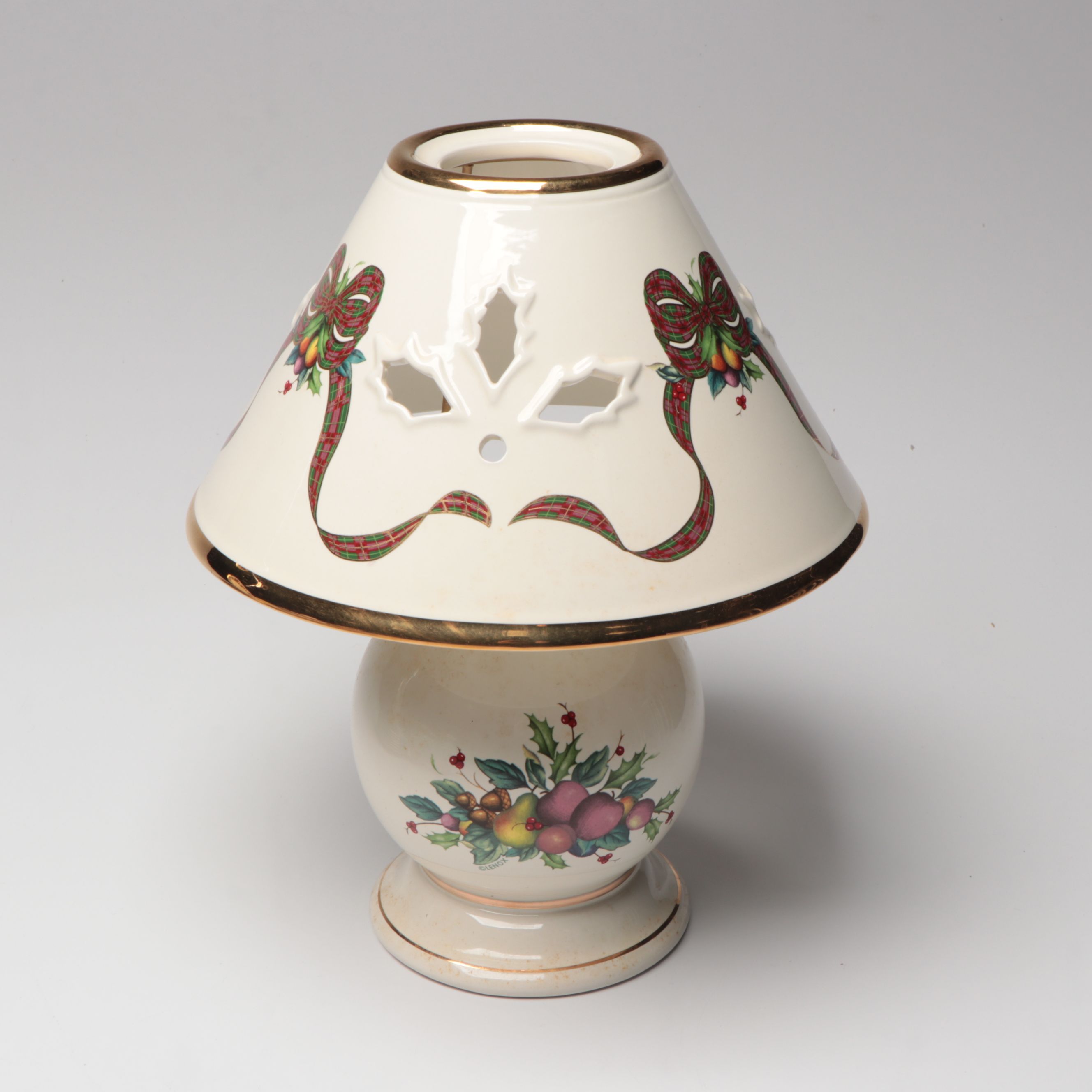 Lenox "Holiday Tartan" Candle Lamp, Dinnerware, and More Table Accessories