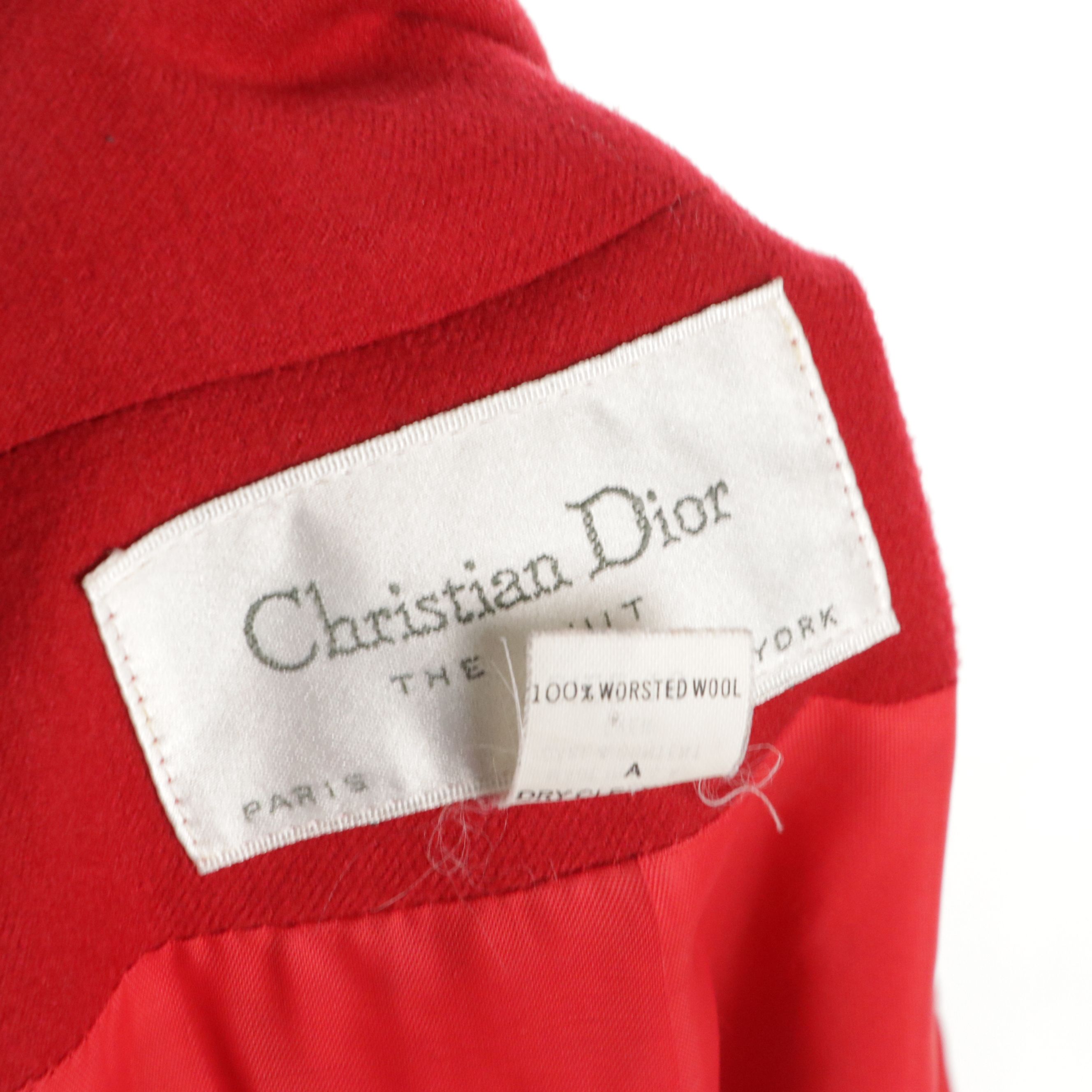 Christian Dior Vintage Red Wool Blazer