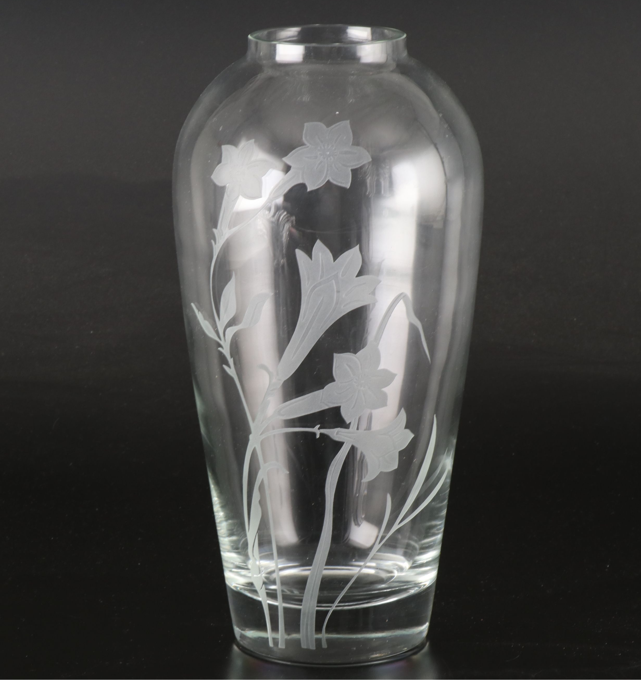 Godinger "Butterfly" with Gorham "Floral Serenity" Crystal Vase and Other Bowl