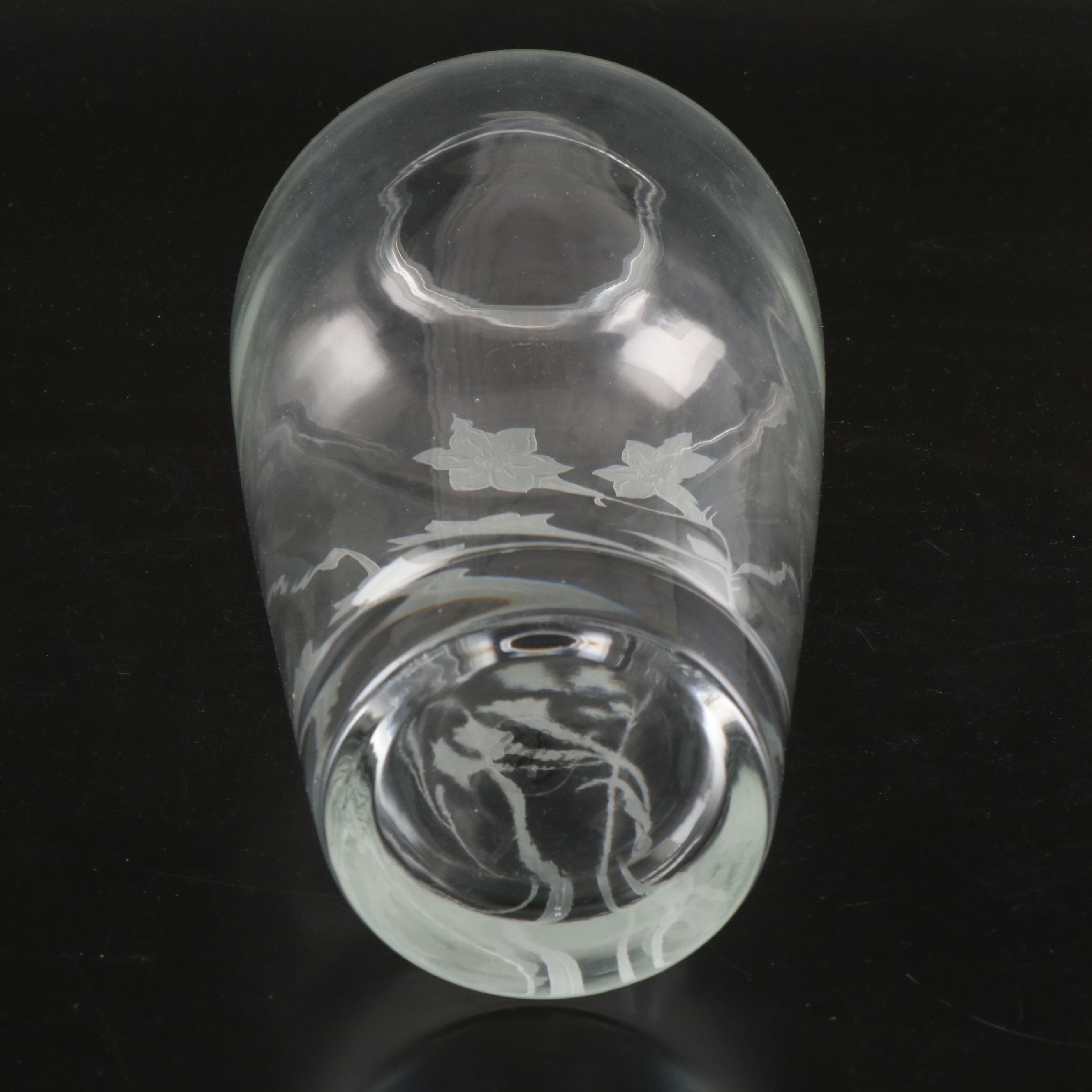 Godinger "Butterfly" with Gorham "Floral Serenity" Crystal Vase and Other Bowl