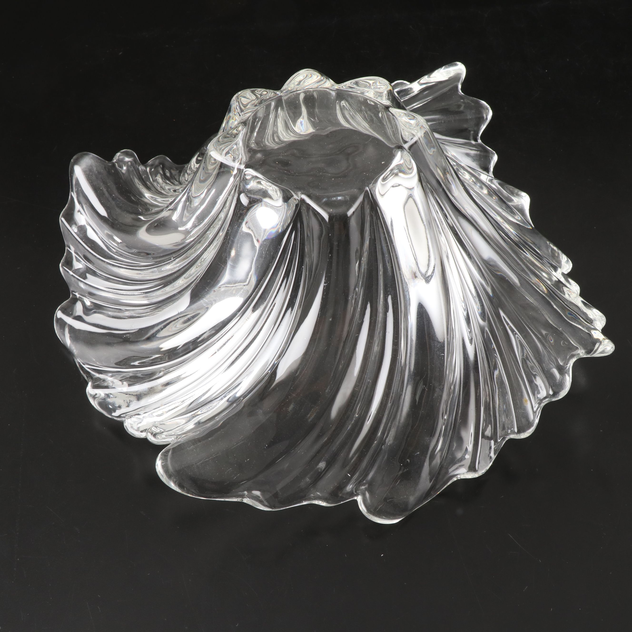 Godinger "Butterfly" with Gorham "Floral Serenity" Crystal Vase and Other Bowl