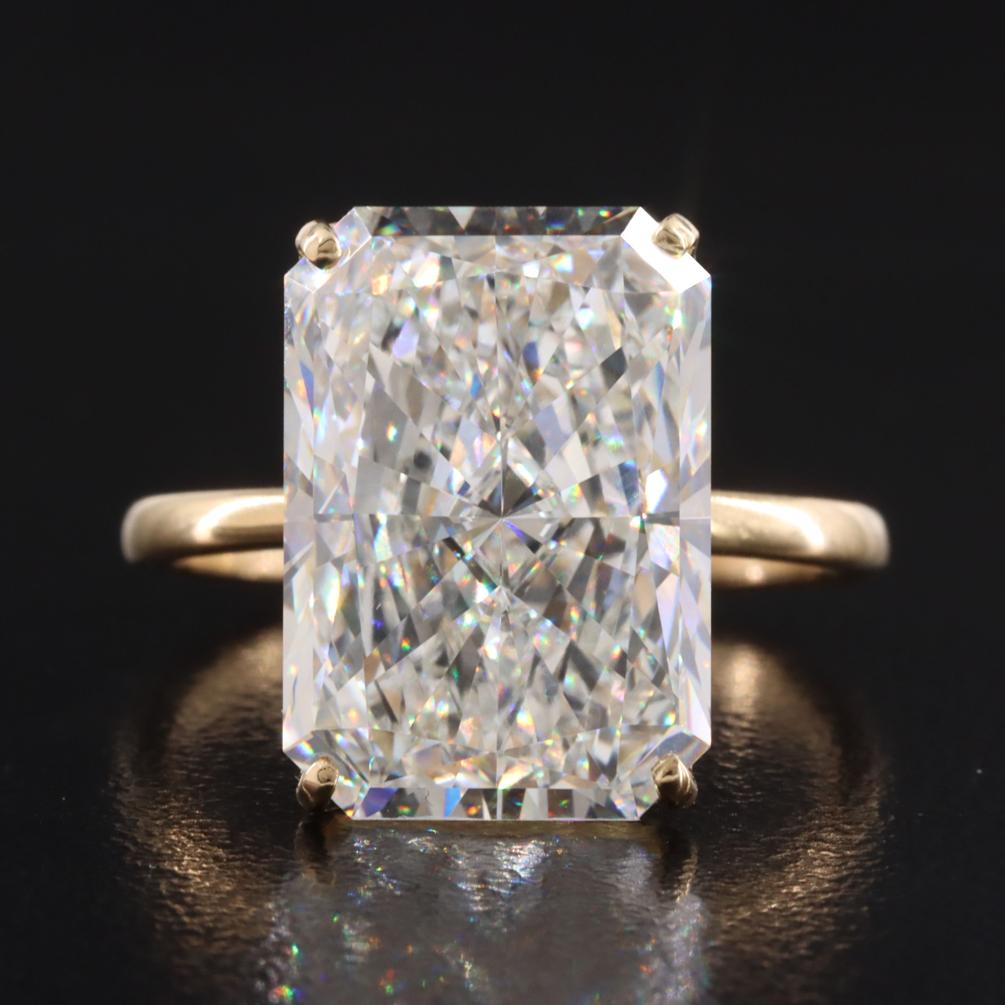 14K 10.03 CT Lab Grown Diamond Solitaire Ring with IGI Report