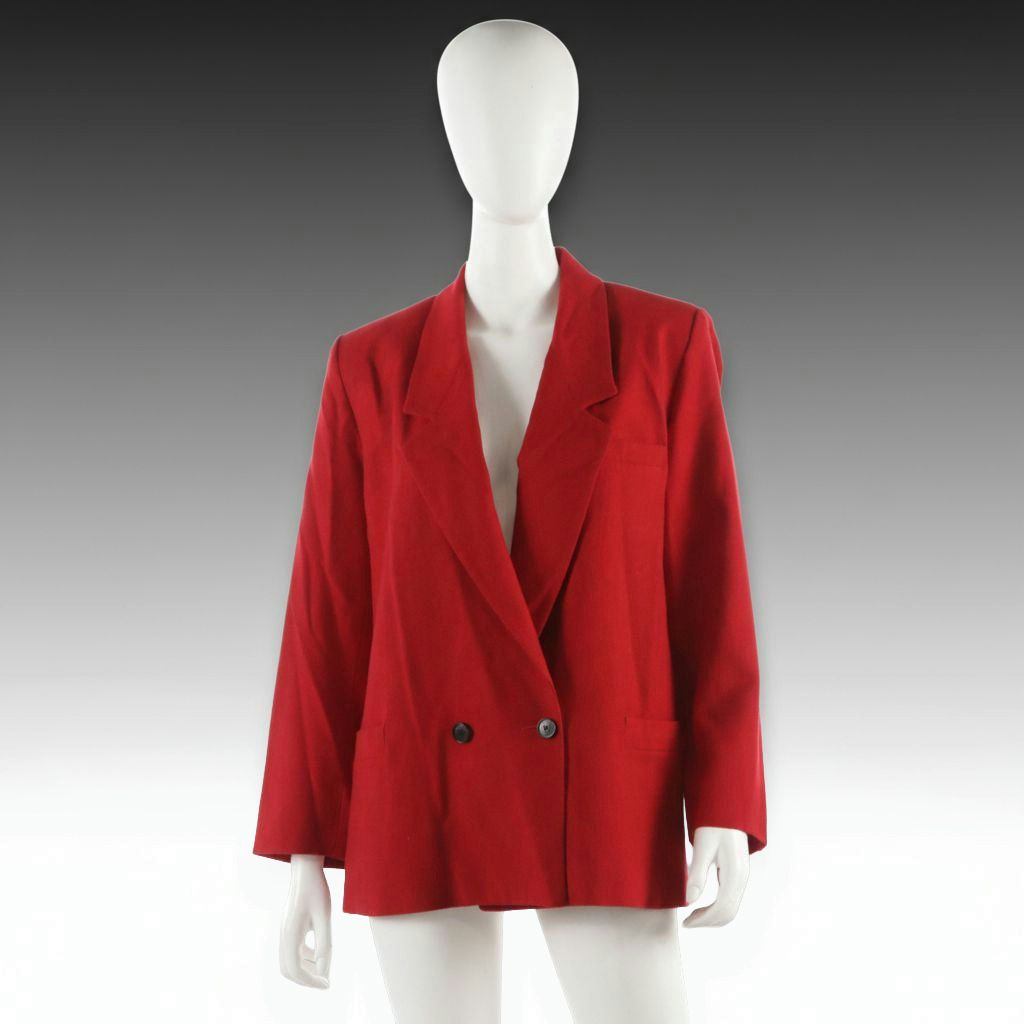 Christian Dior Vintage Red Wool Blazer