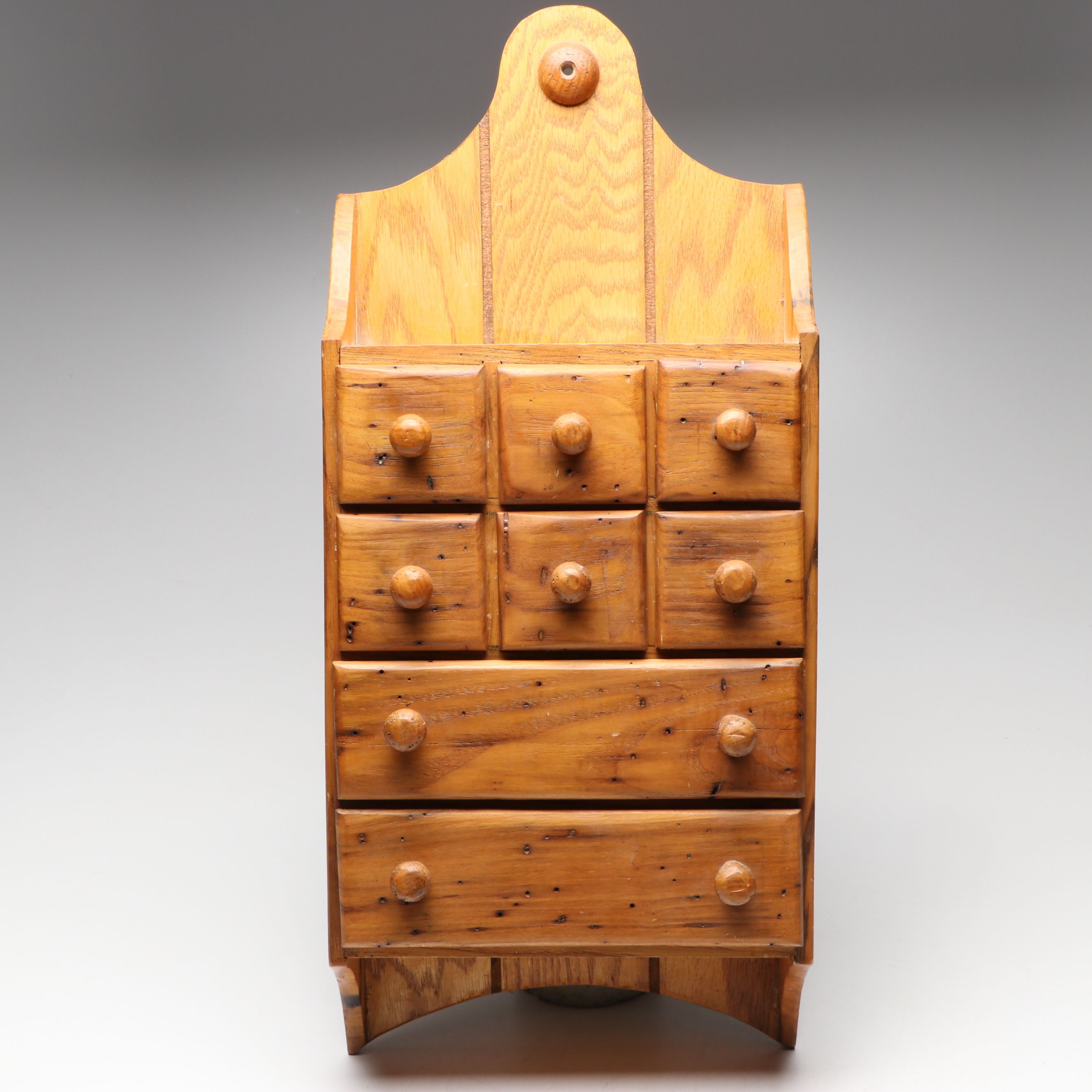 Wall-Mounted Pine Apothecary Cabinet