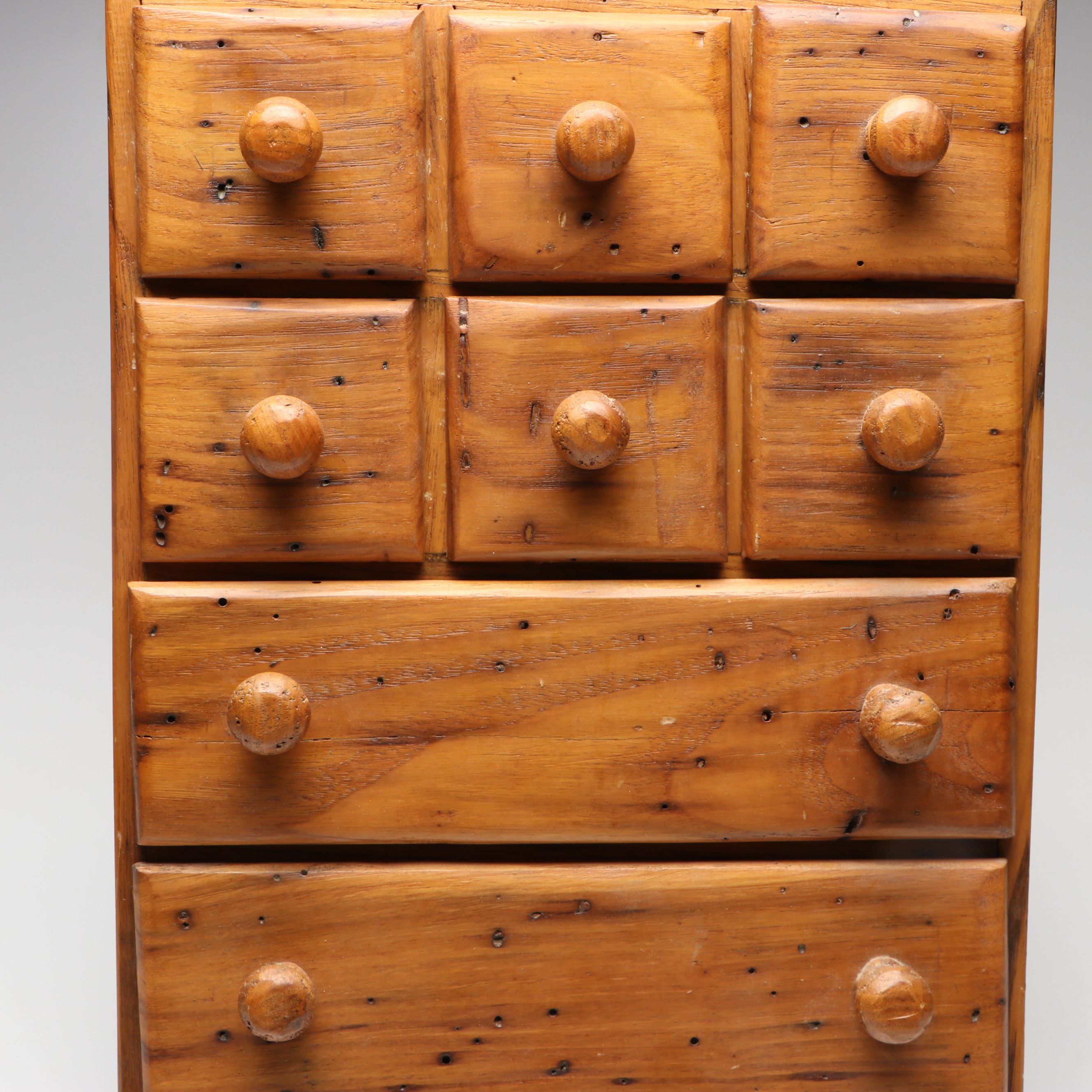 Wall-Mounted Pine Apothecary Cabinet