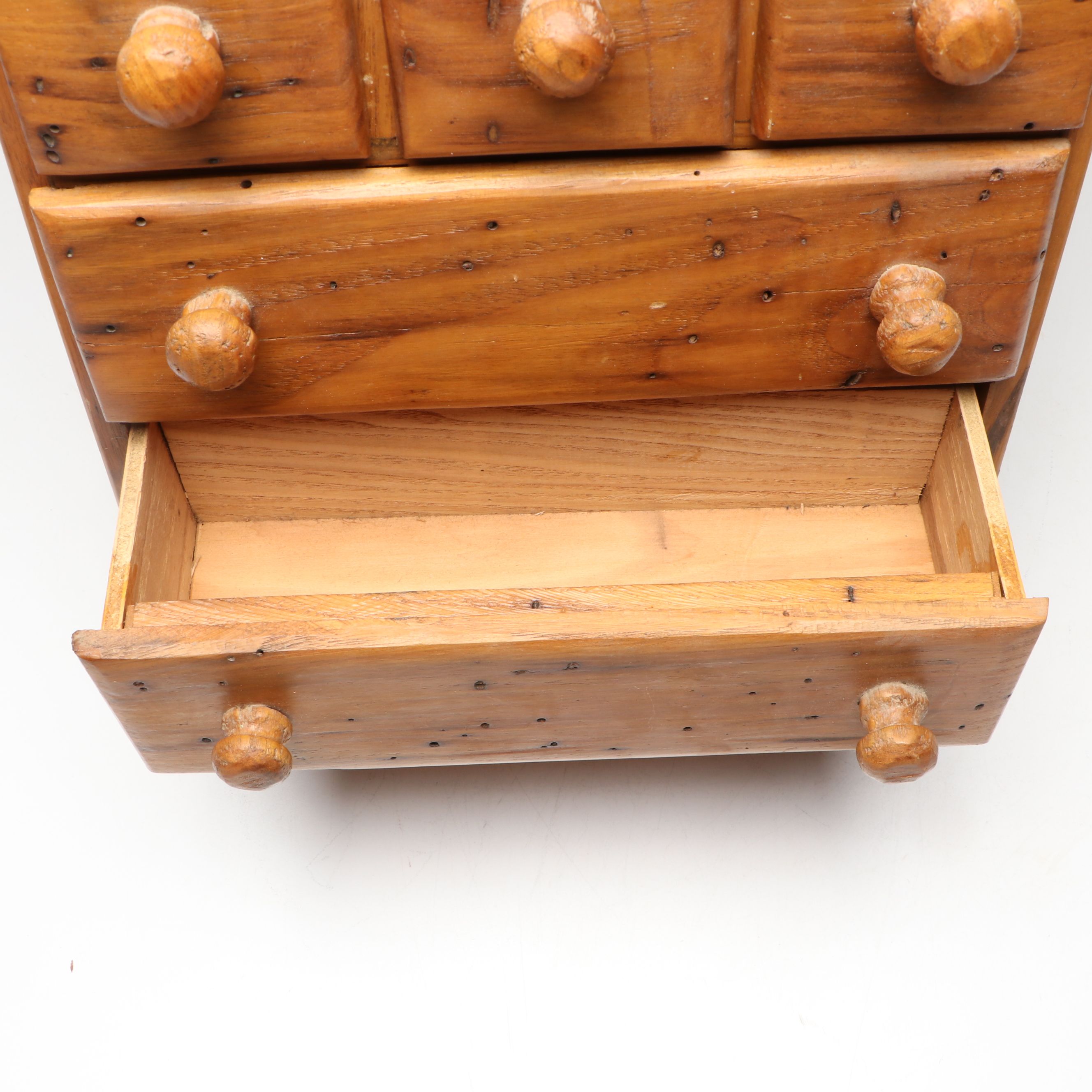 Wall-Mounted Pine Apothecary Cabinet