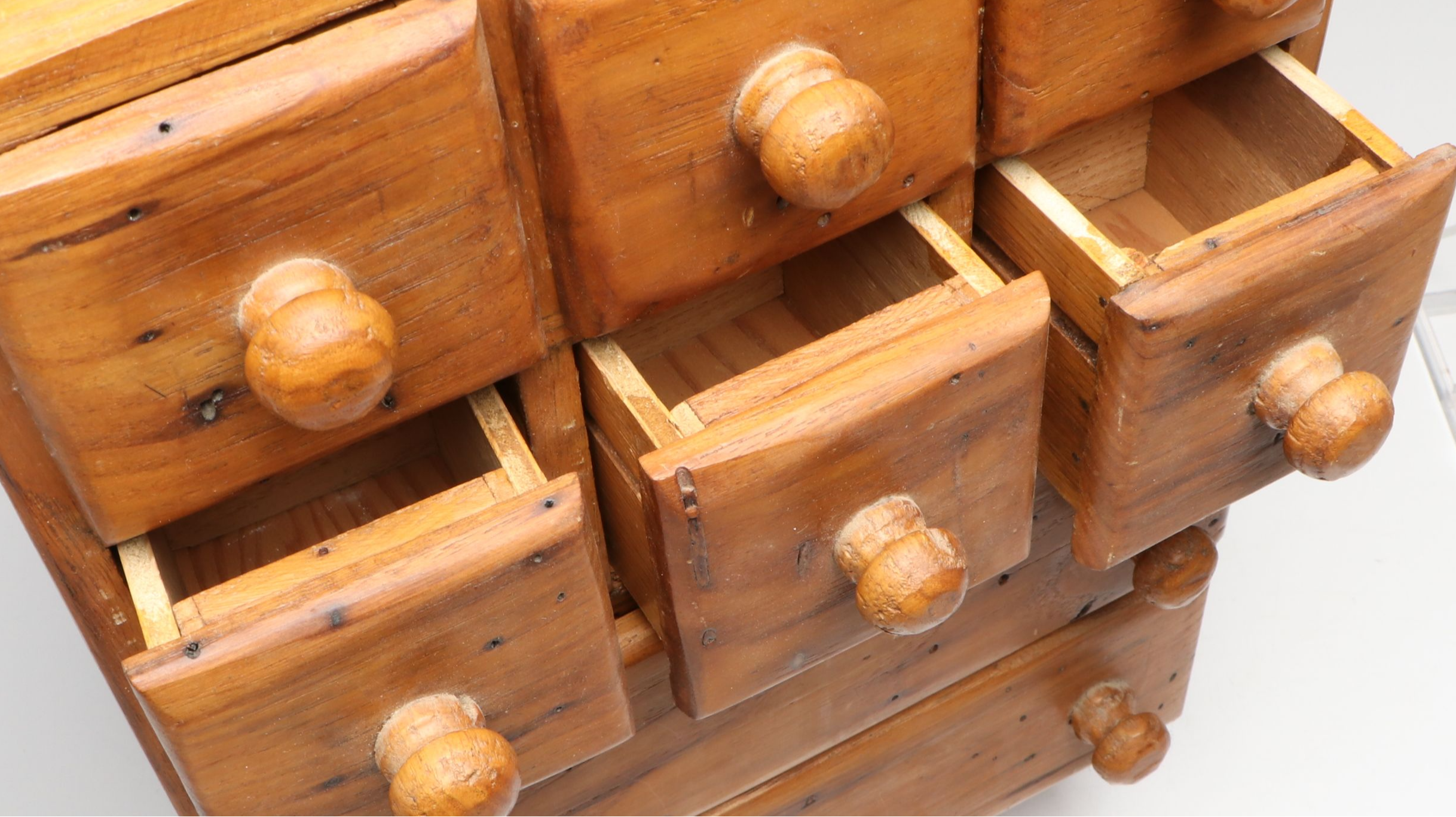Wall-Mounted Pine Apothecary Cabinet