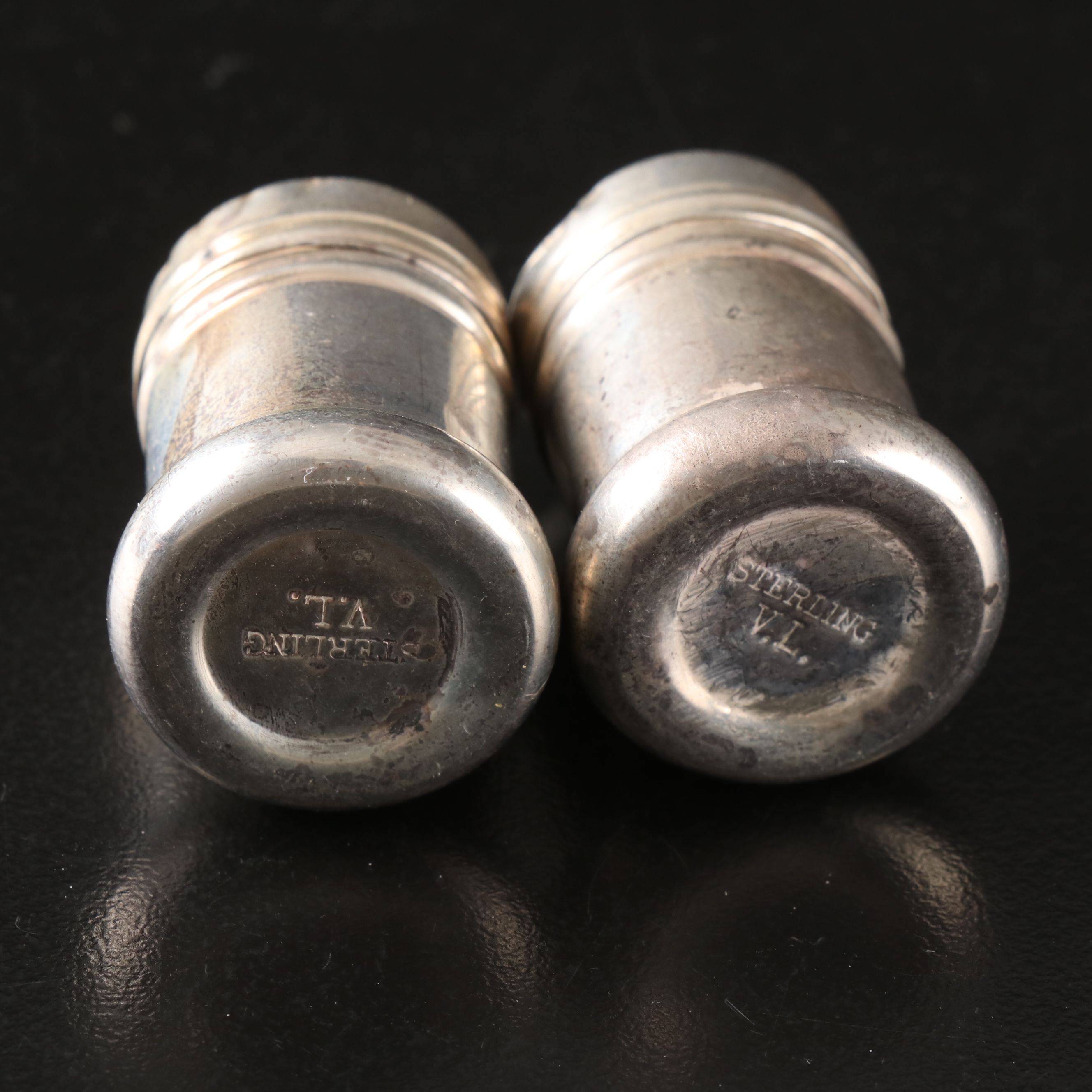 V. L. and Other Vintage Sterling Silver Shakers