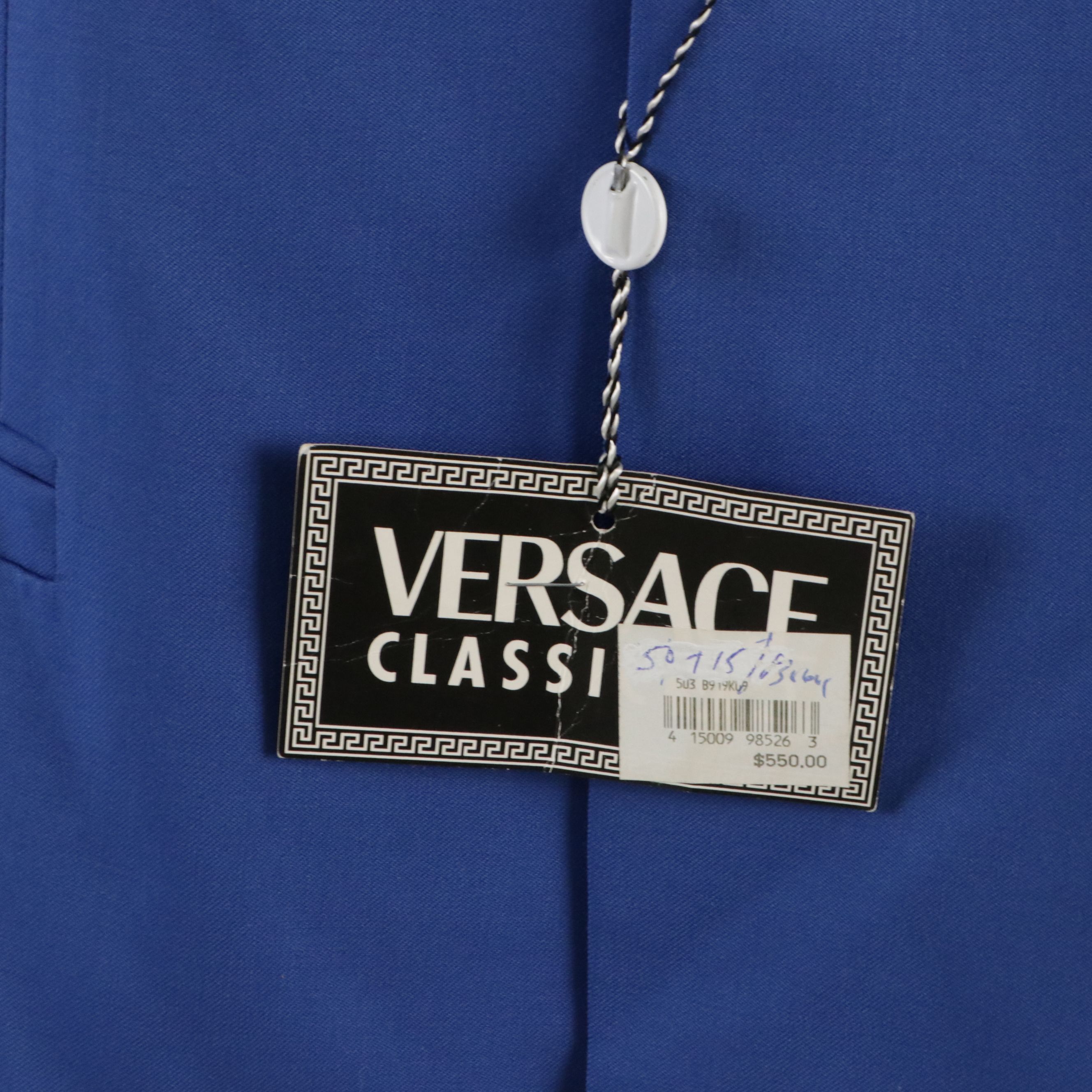 Men's Gianni Versace Classic V2 Royal Blue Wool Blazer, With Tag