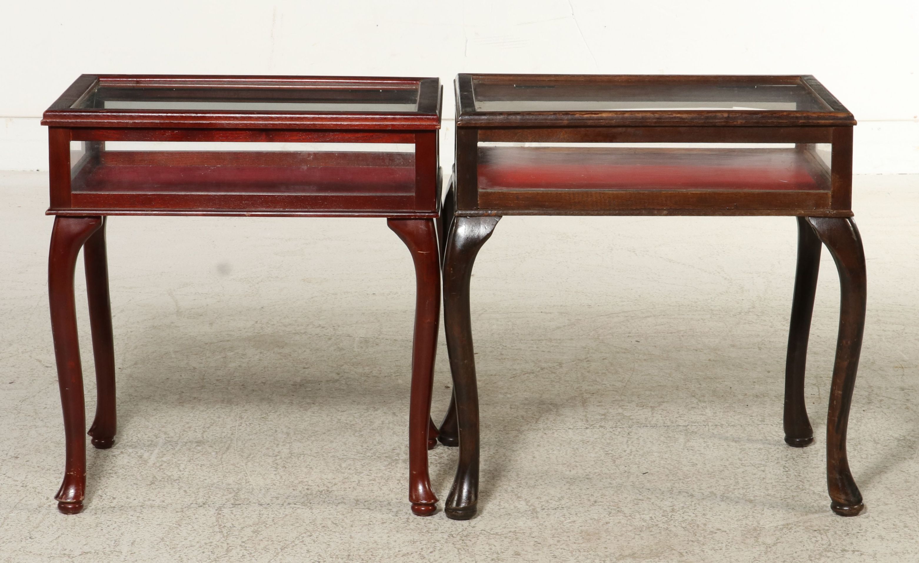 Pair of Queen Anne Style Mahogany Bijouterie Tables