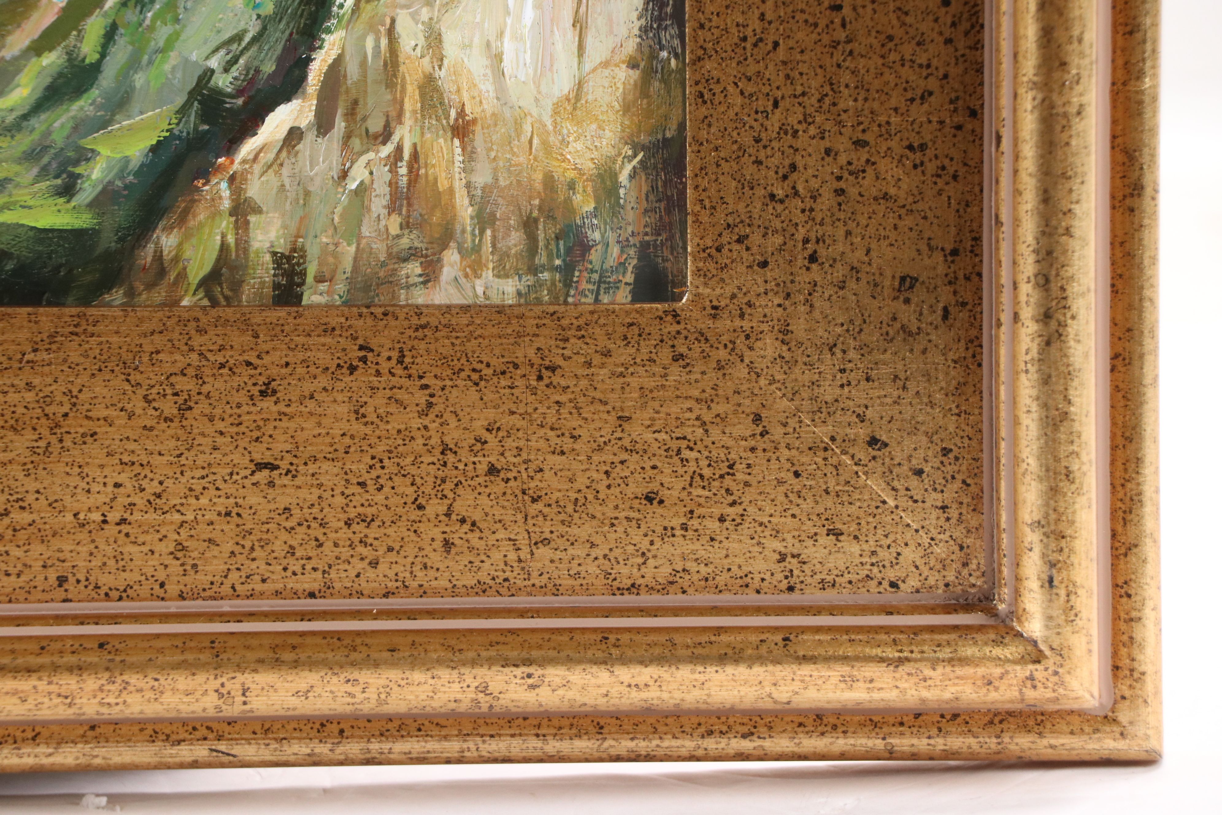 Agnes Rey Coastal Oil Painting "Amber Shore," 2025