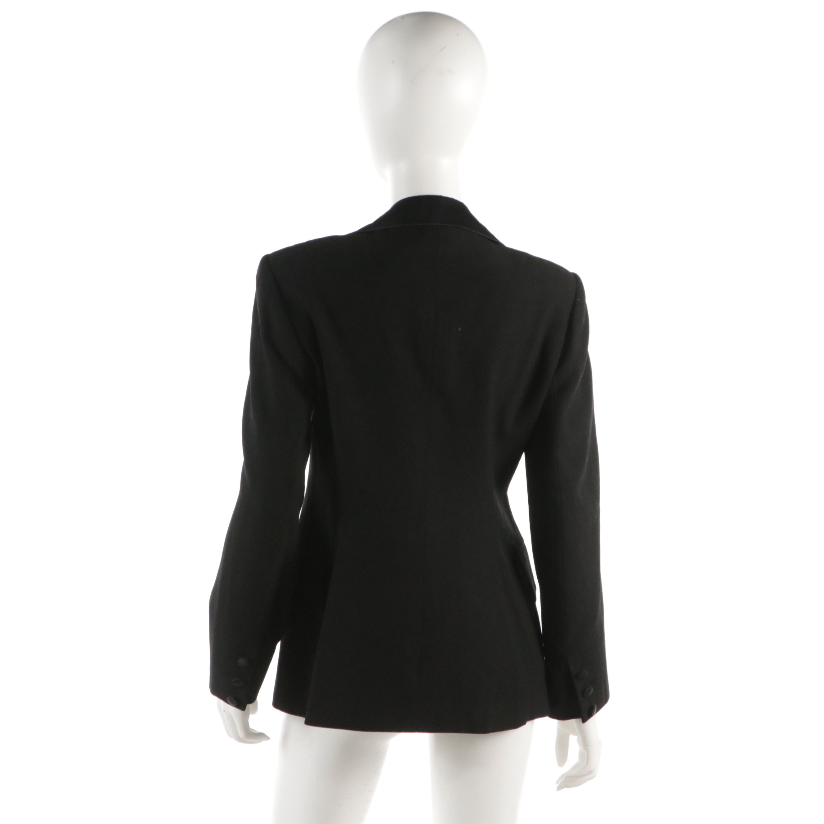 Hermès Black Wool Double-Breasted Evening Jacket