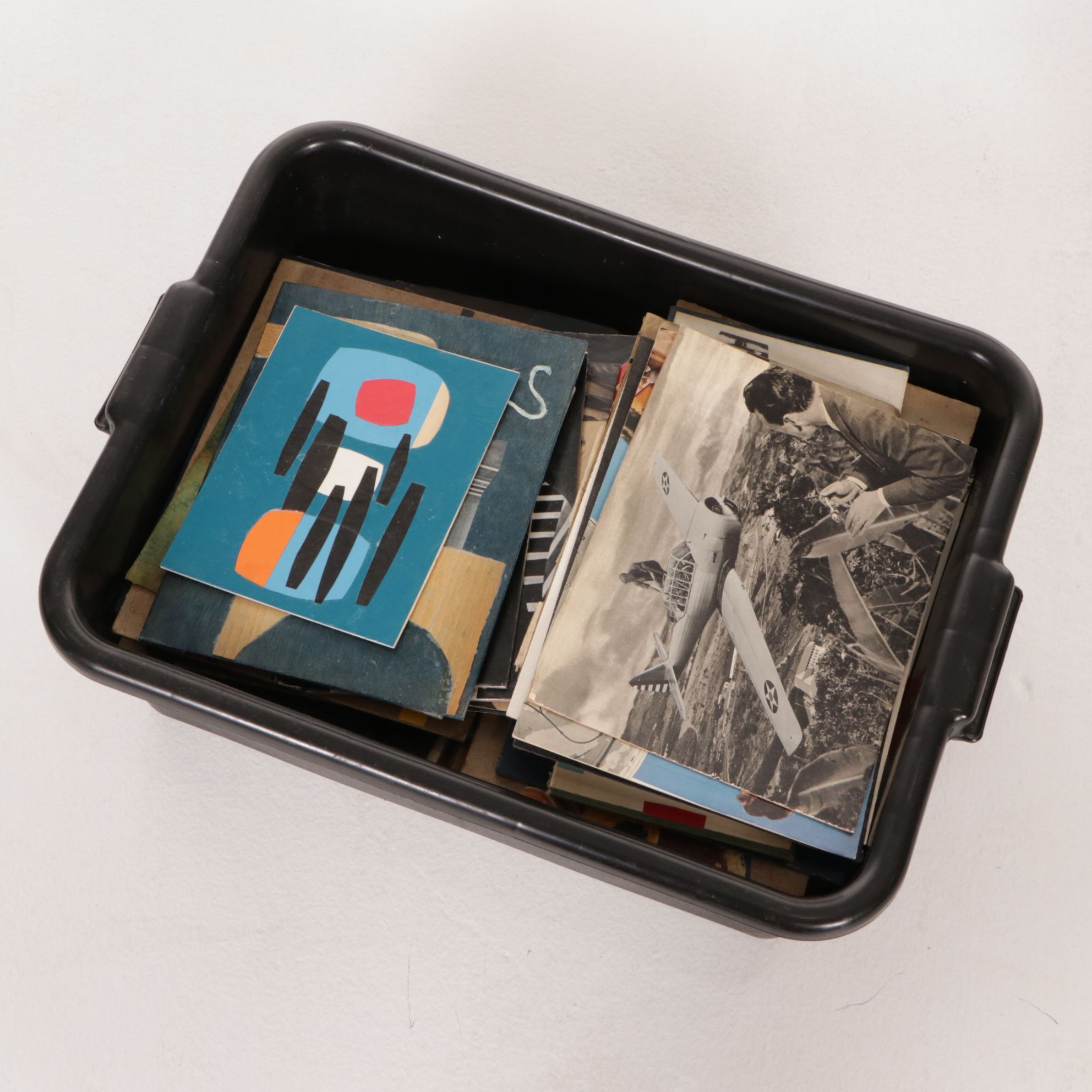 Collection of Abstract Folk and Pop Art Style Collages, Mid - Late 20th Century