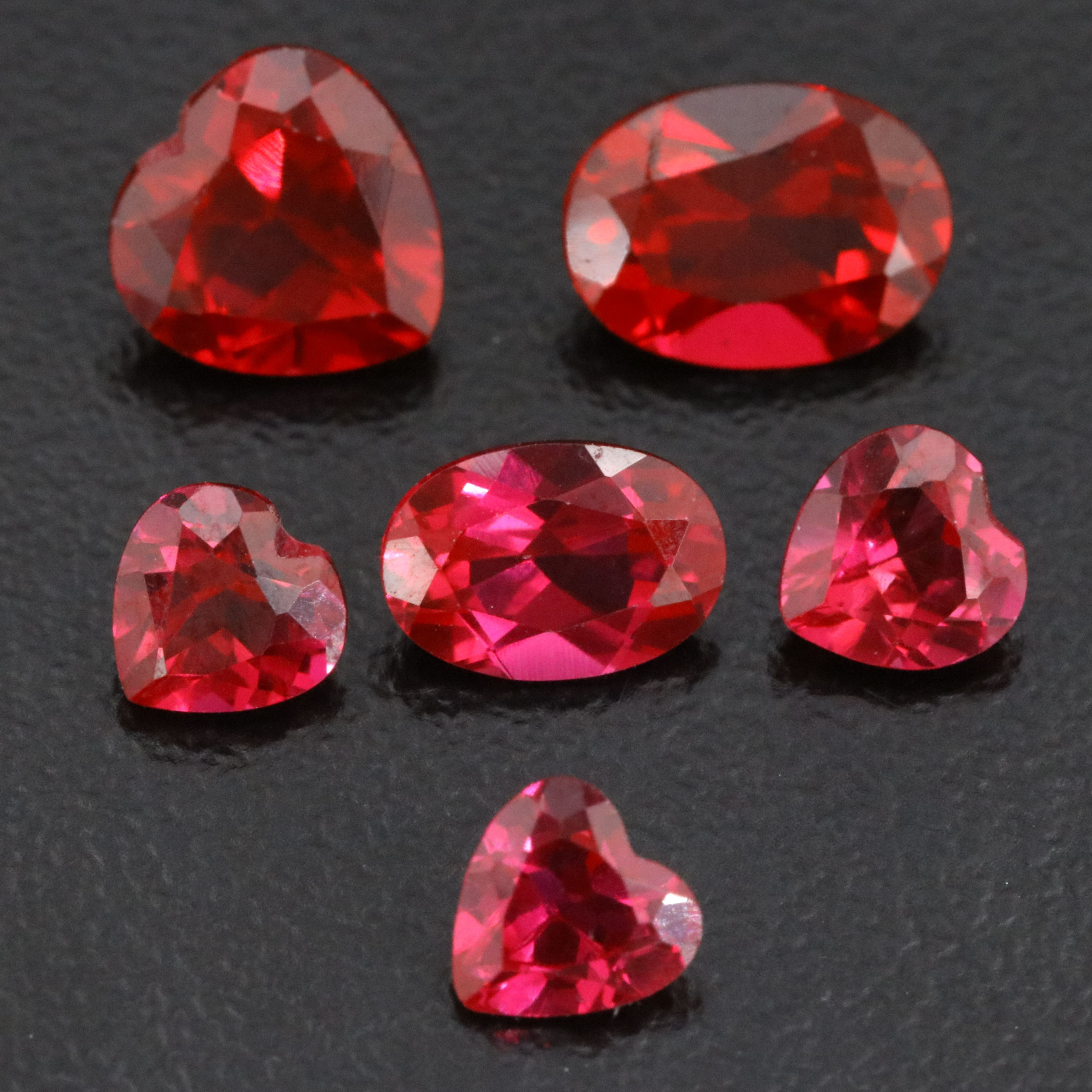 Loose 6.08 CTW Lab Grown Ruby Lot