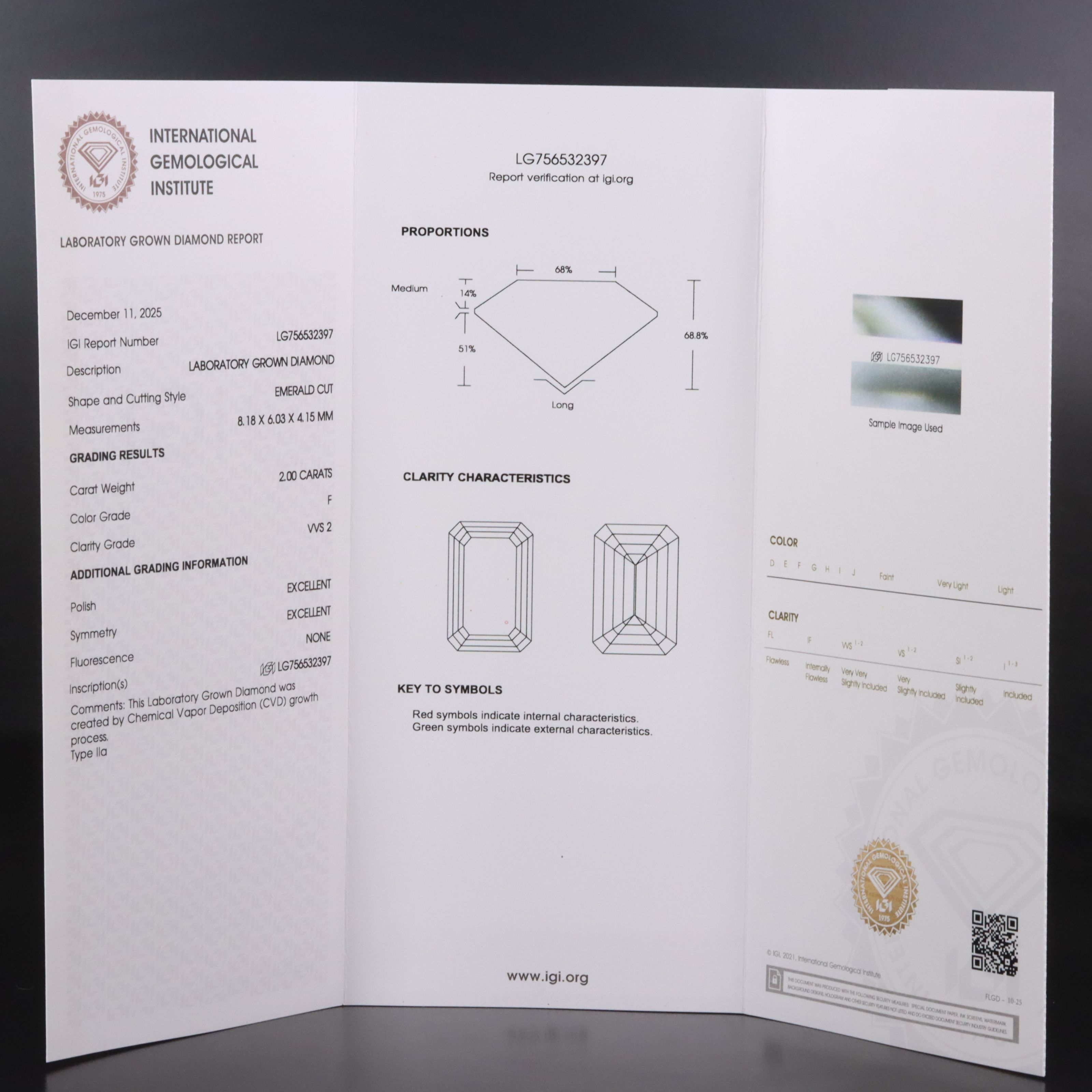 14K 2.00 CT Lab Grown Diamond Ring with IGI Report