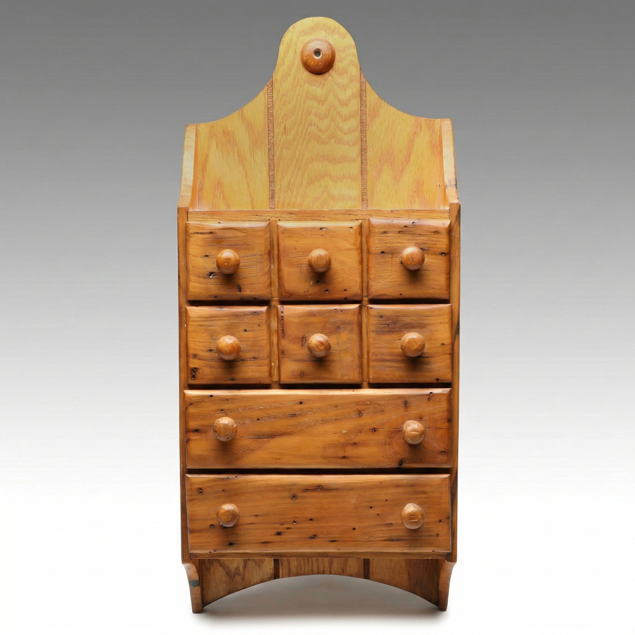 Wall-Mounted Pine Apothecary Cabinet
